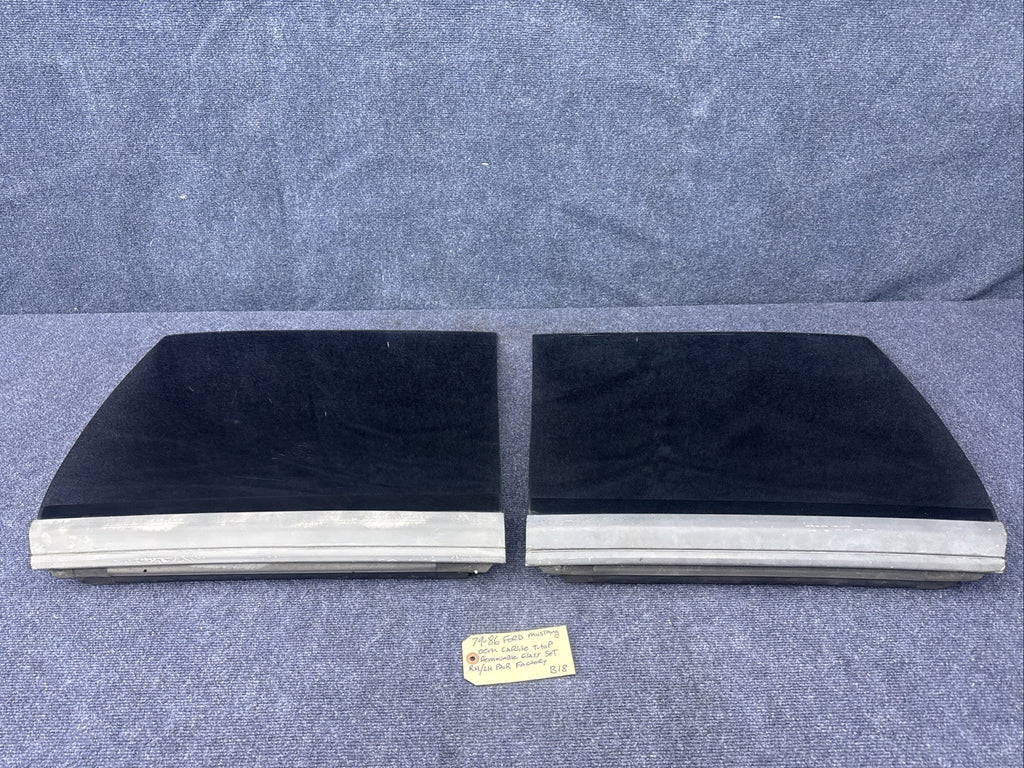 79-86 FORD MUSTANG OEM CARLITE T TOP TOPS REMOVABLE GLASS SET LEFT RIGHT Hatch
