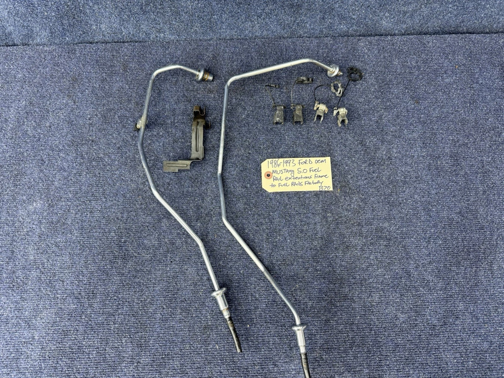 86-93 Ford Mustang 5.0 HO EFI Fuel Rail Extensions Body Oem Factory 302 Gt Lx