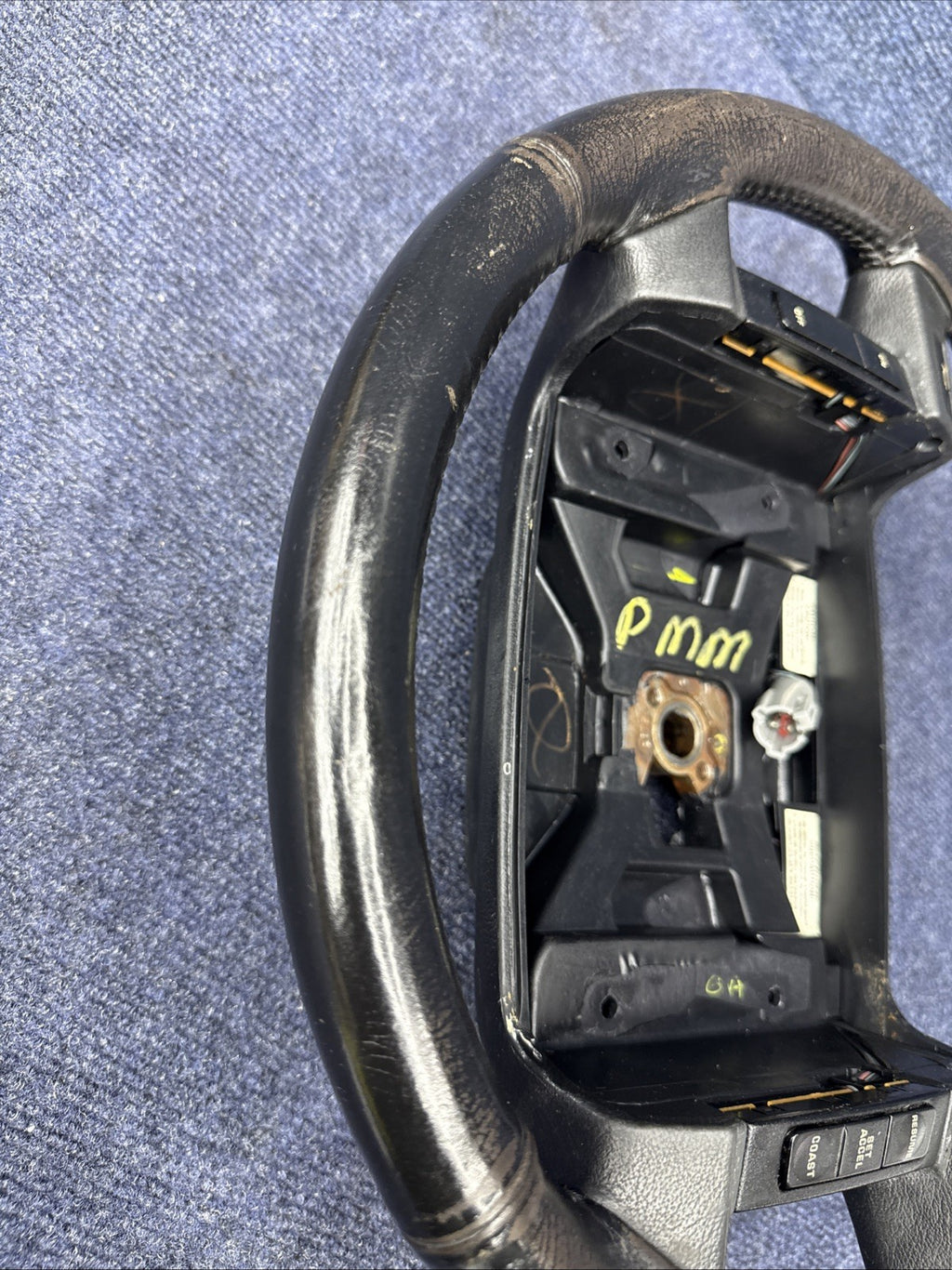 90-93 Ford Mustang Black Steering Wheel Leather  Factory OEM Coupe Hatch Stock