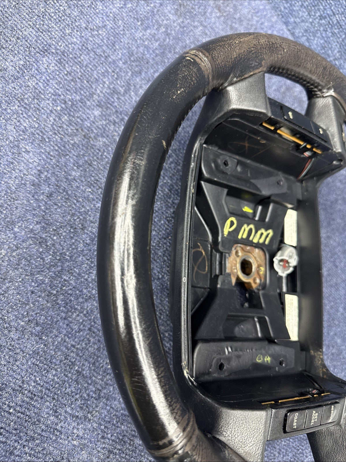 90-93 Ford Mustang Black Steering Wheel Leather  Factory OEM Coupe Hatch Stock