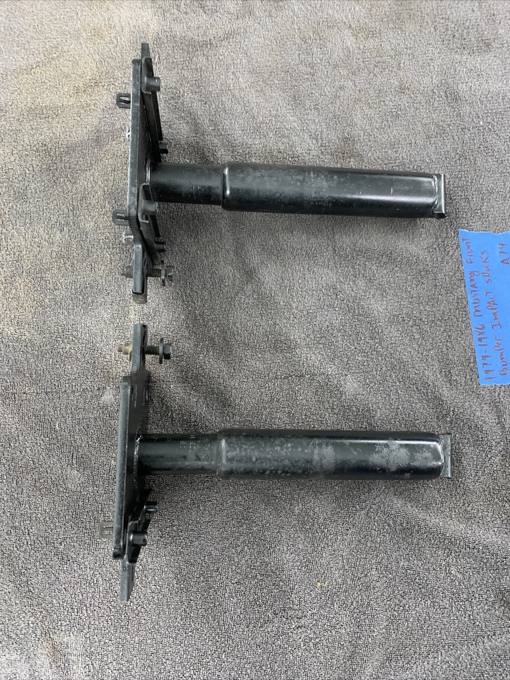 79 86 Ford Mustang Front Bumper Impact Shock Absorbers Crash Support OEM