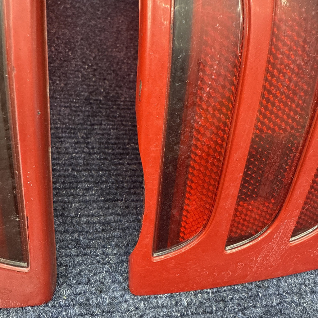 87-93 Ford Mustang GT Tail Light Lens OEM Stock 5.0L LH & Rh Pair Cheese Grader