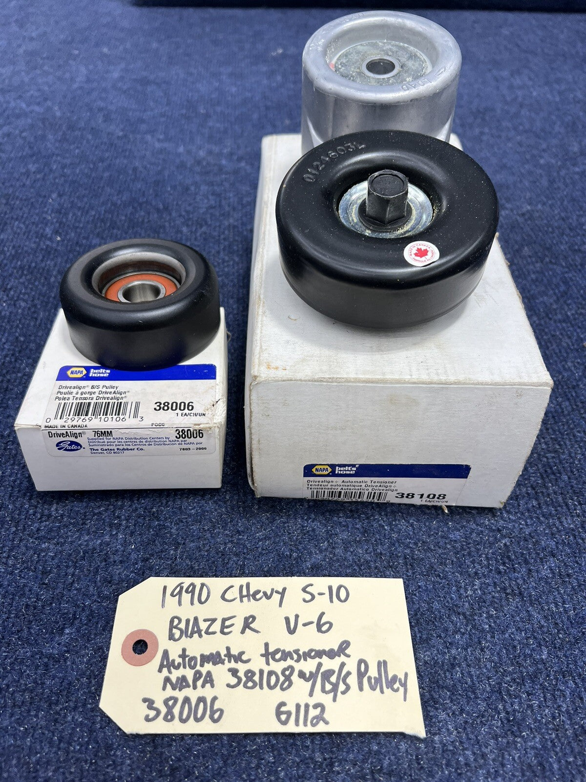 1990 Chevy S-10 Blazer V-6 NAPA Tensioner 38108 B/s 38006 New Nos Automatic Napa