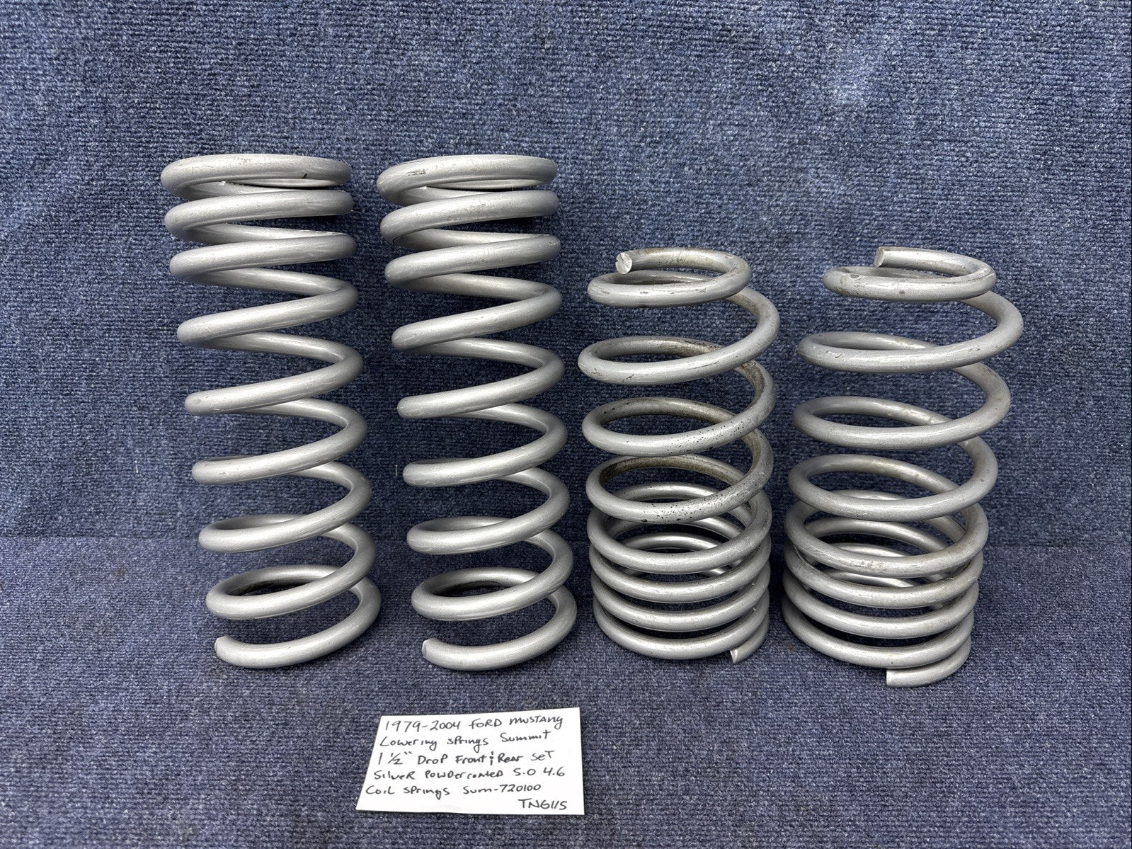 1999-2004 Ford Mustang GT Conv Summit Racing Coil Spring Lowering Springs 1 1/2”
