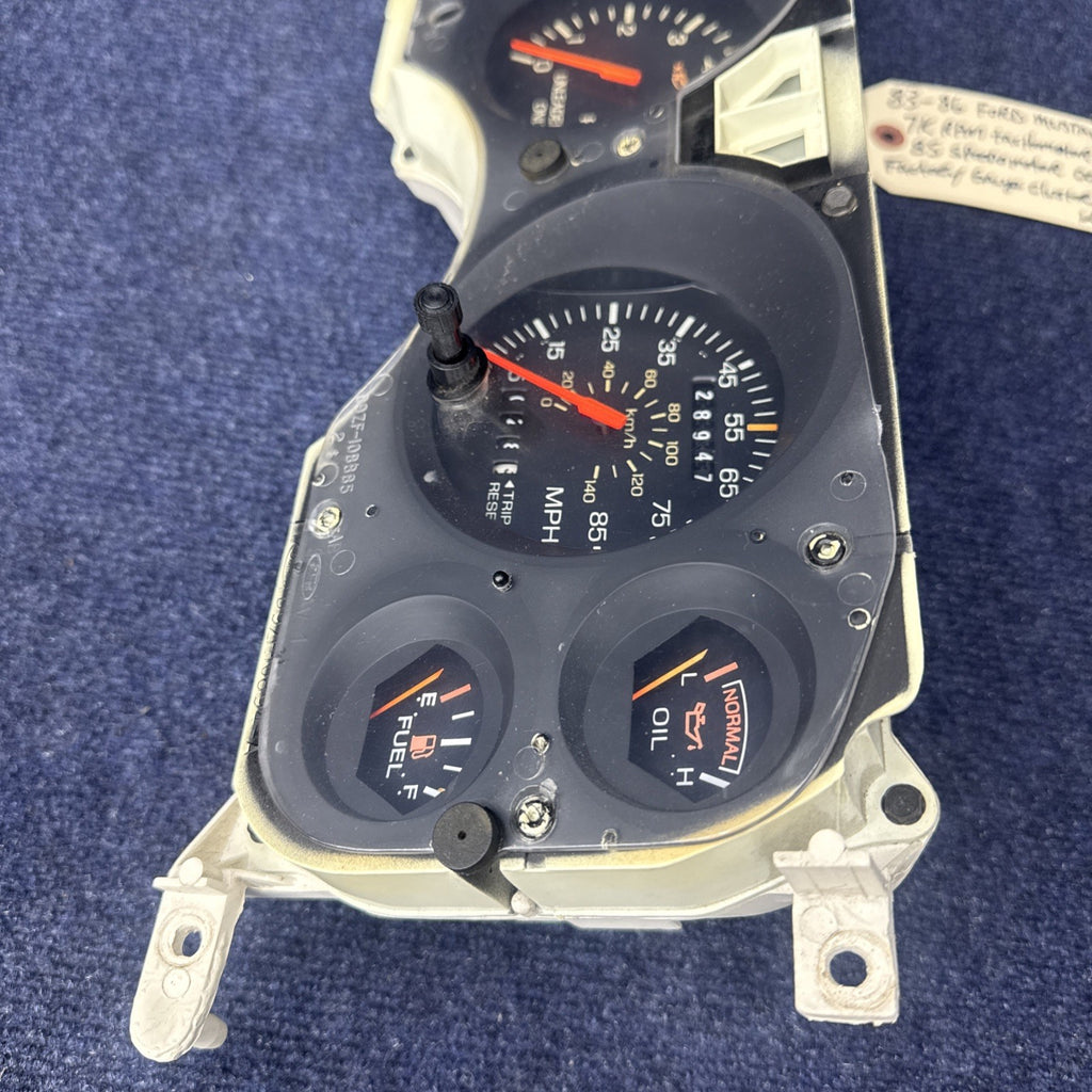 83 84 1985 1986 Ford Mustang Gauge Cluster 7k Tachometer Speedometer Tach OEM Gt
