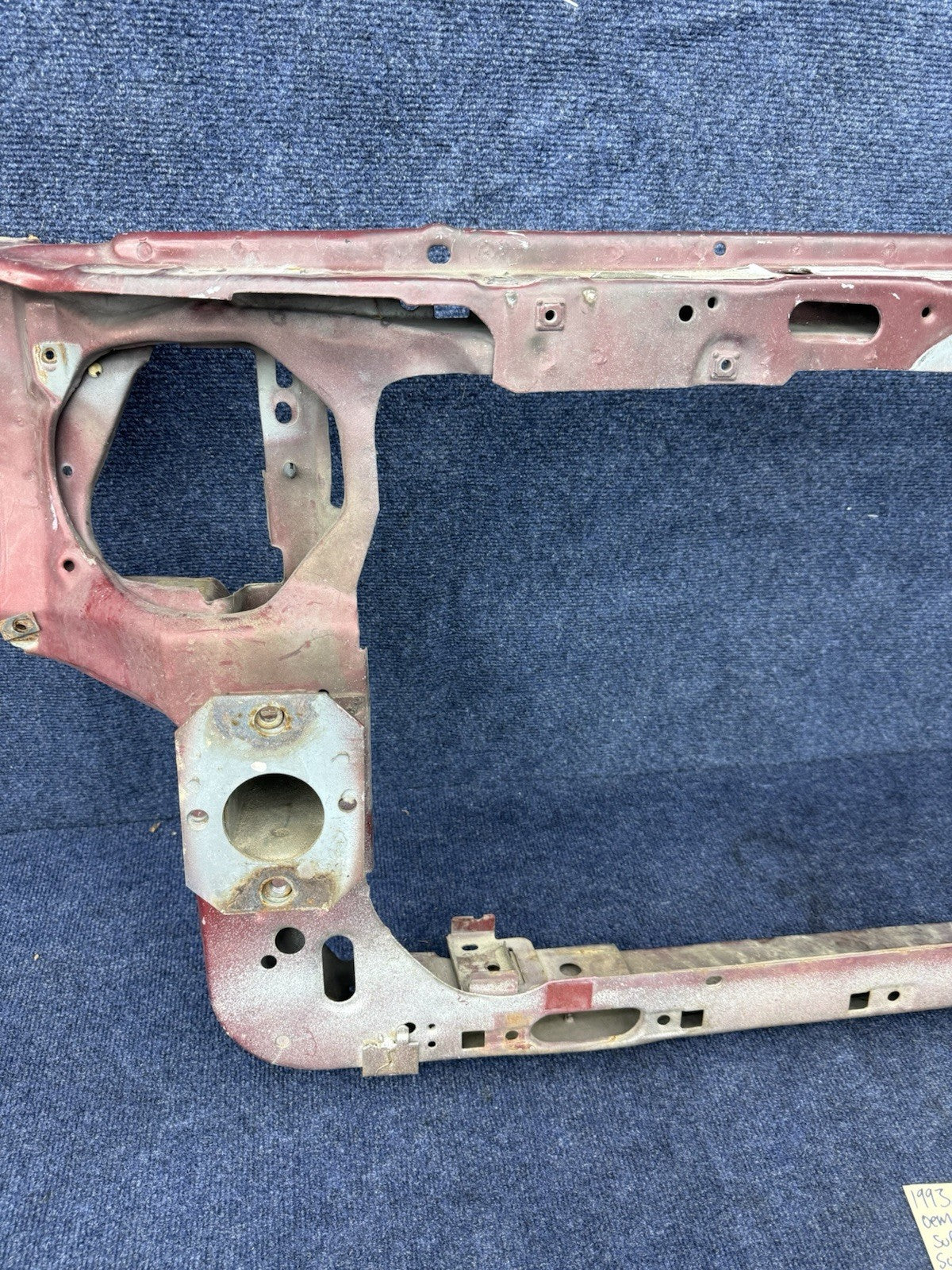 1990 - 1993 MUSTANG CORE SUPPORT & BUMPER SUPPORT METAL REPAIR OEM Section 90-93