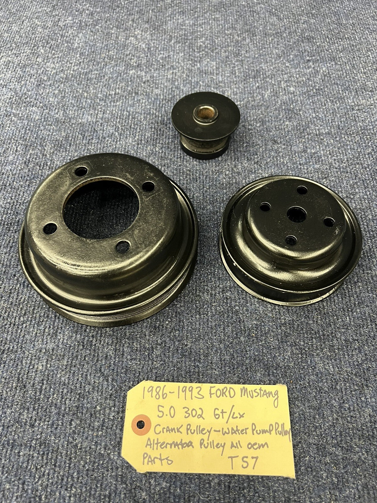 87-93 Mustang Serpentine Water Pump, Crank, Alternator Pulley 5.0 Foxbody V8 302