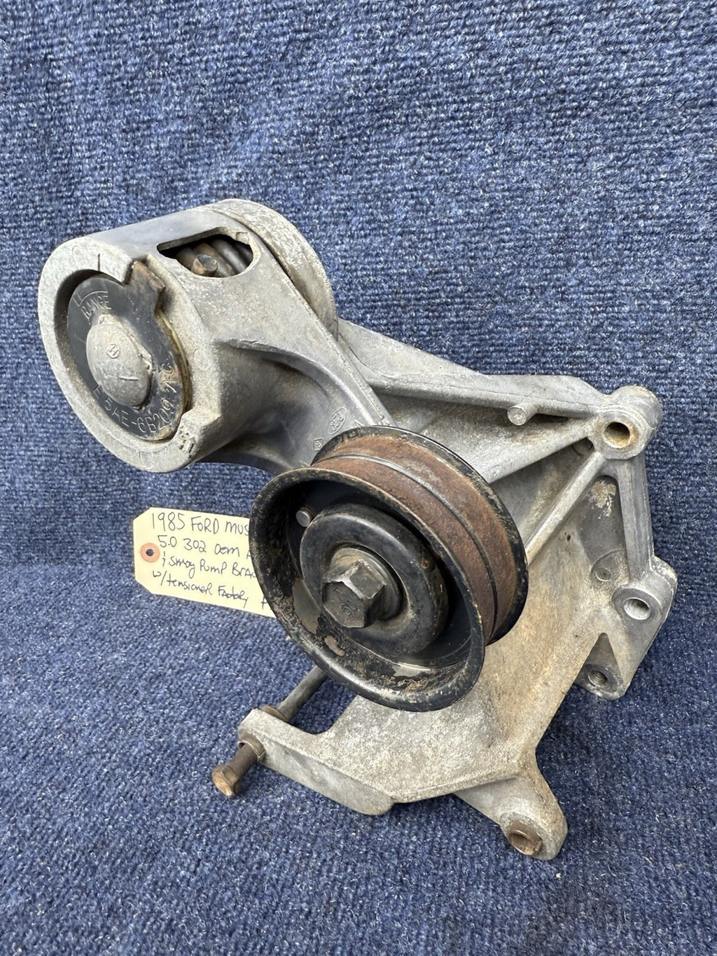 85-93 Ford Mustang Alternator Bracket Front Belt Accessory Smog Tensioner OEM V8