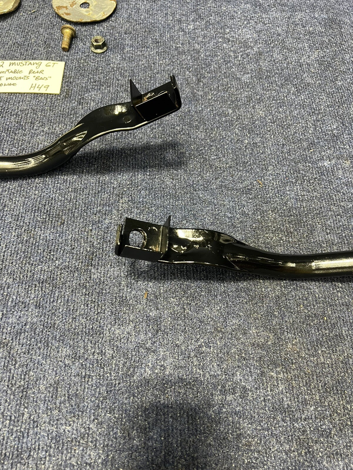 1990-1993 Ford Mustang Rear Seat Mounting Bracket Lower Bottom Cushion Belt Bars