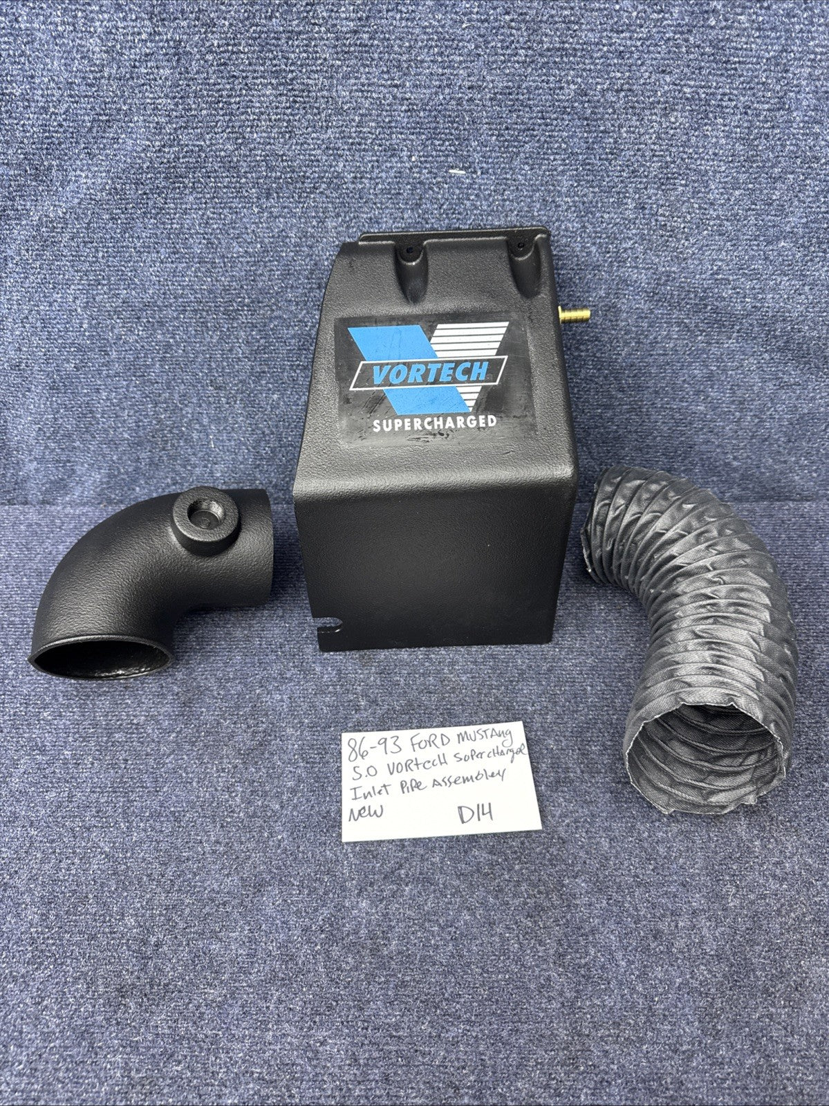 86-93 Mustang Vortech Supercharger Air Inlet Box Inlet Tube Cover Elbow 5.0 302
