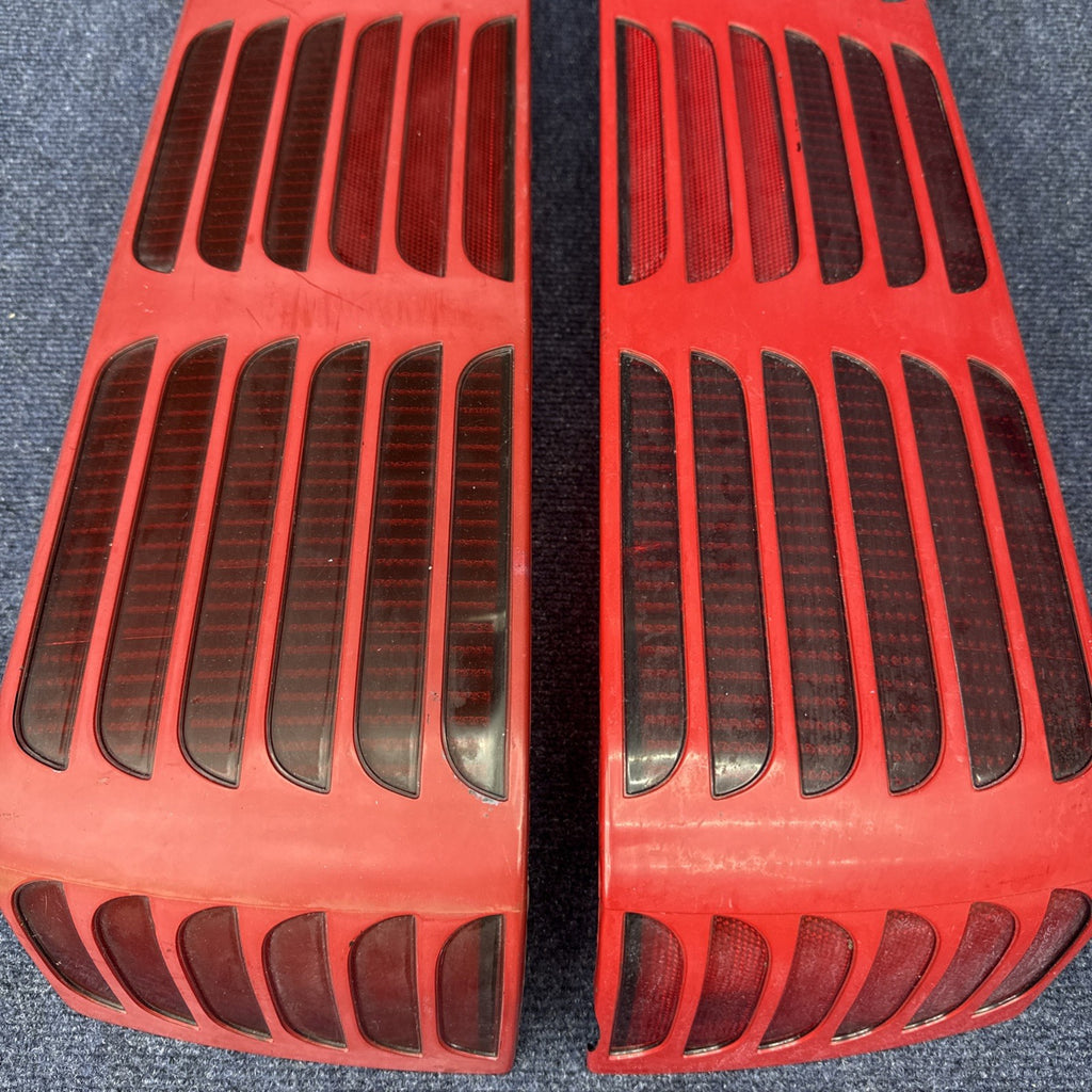 87-93 Ford Mustang GT Tail Light Lens OEM Stock 5.0L LH & Rh Pair Cheese Grader