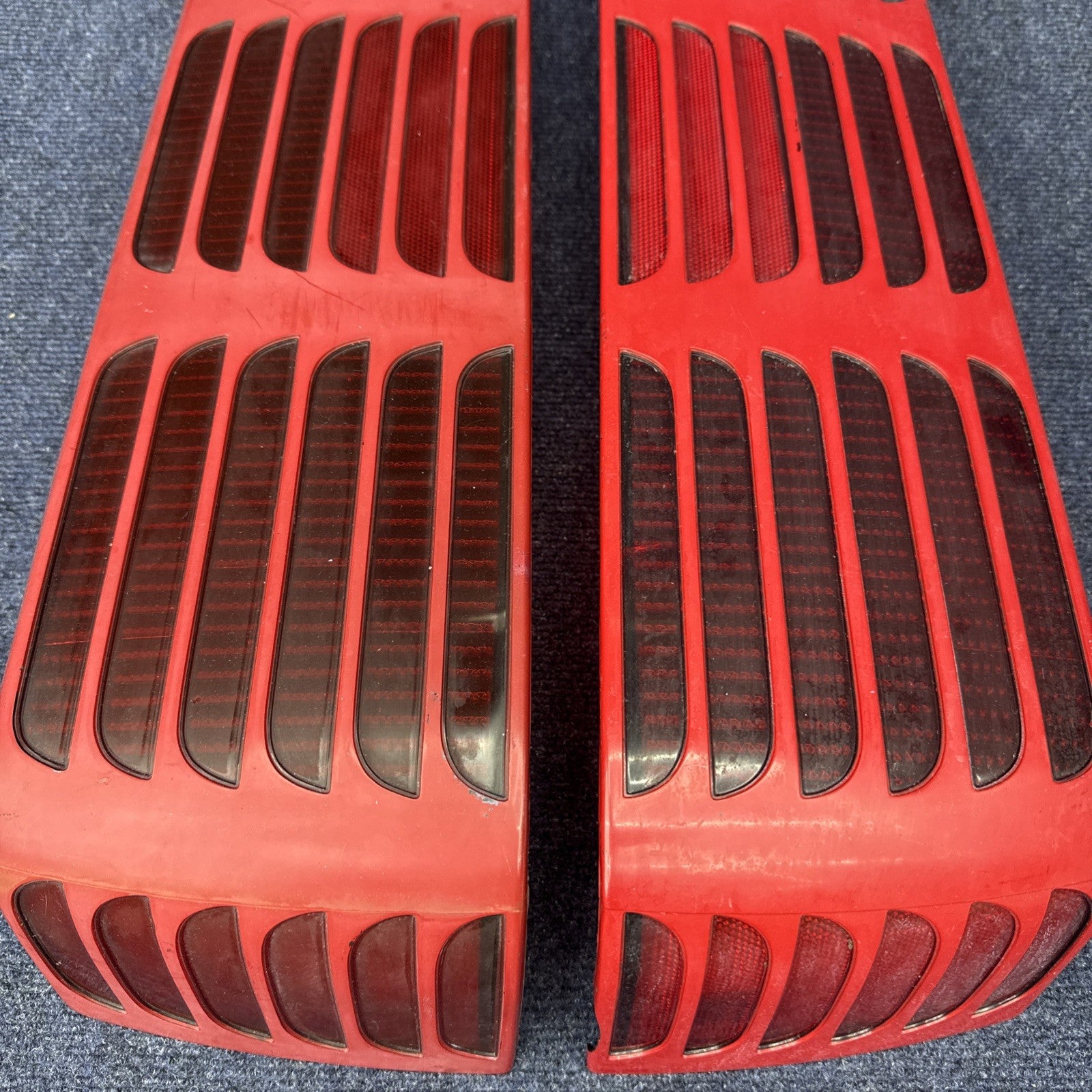 87-93 Ford Mustang GT Tail Light Lens OEM Stock 5.0L LH & Rh Pair Cheese Grader