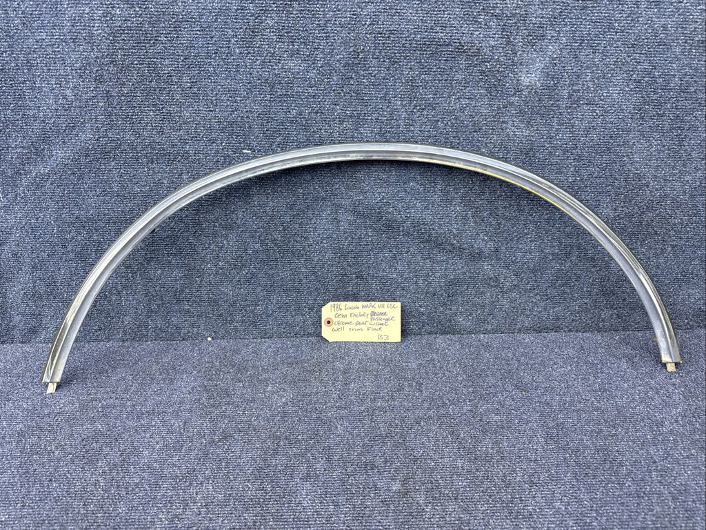 1984-1992 LINCOLN MARK VII 7 LSC  Rh Rear Quarter Wheel Flare Chrome Trim OEM