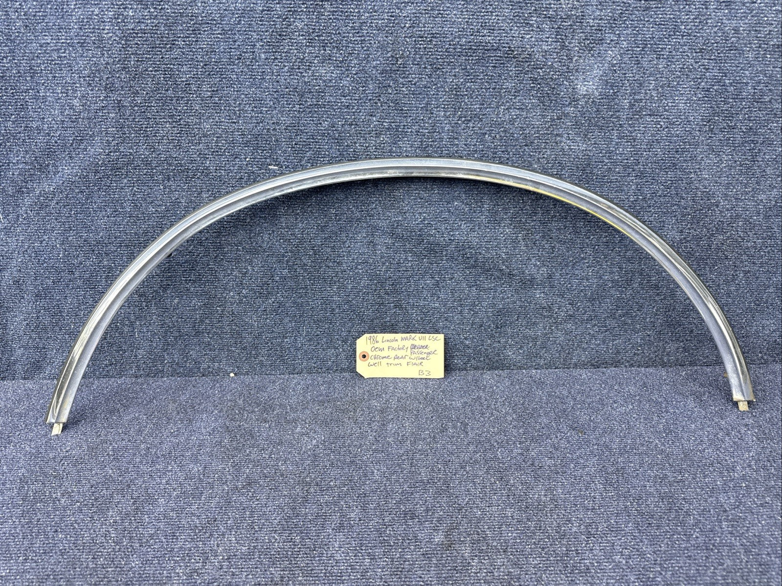 1984-1992 LINCOLN MARK VII 7 LSC  Rh Rear Quarter Wheel Flare Chrome Trim OEM