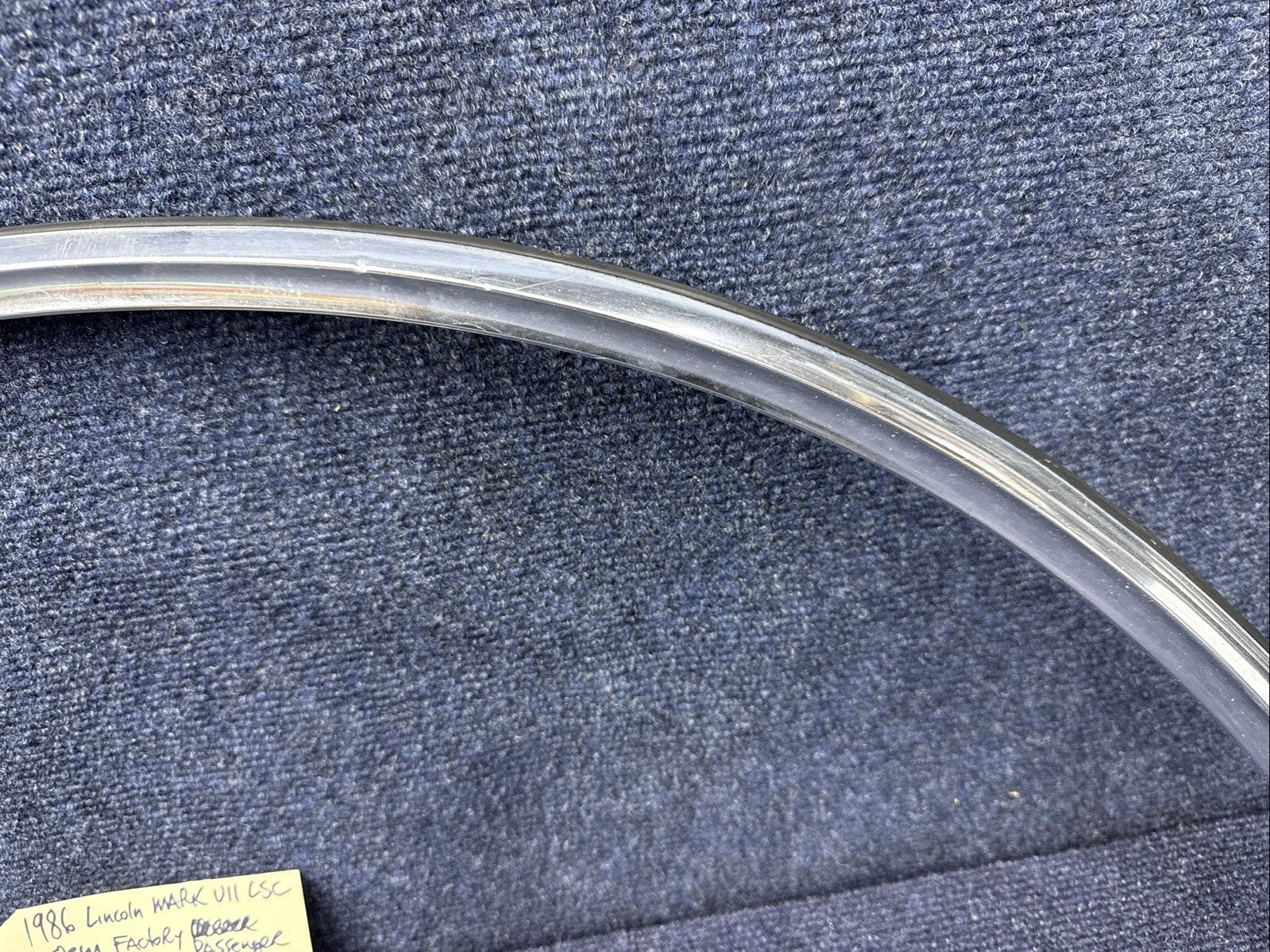 1984-1992 LINCOLN MARK VII 7 LSC  Rh Rear Quarter Wheel Flare Chrome Trim OEM