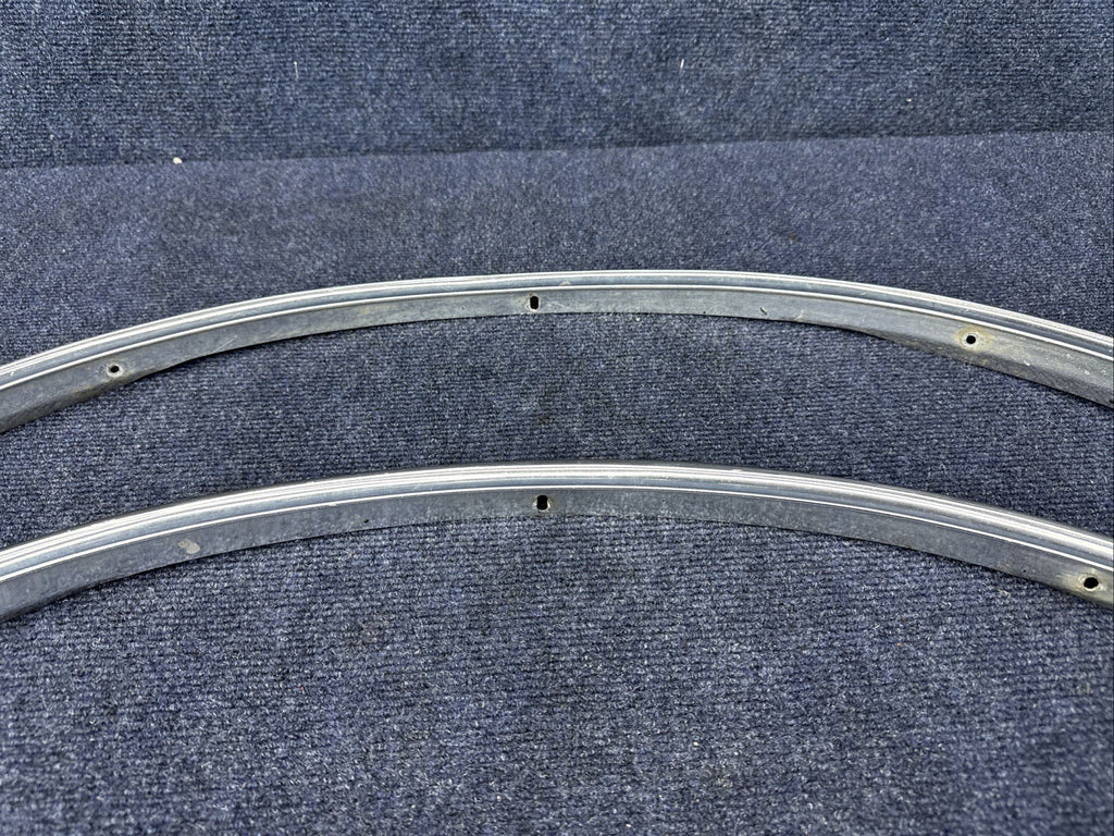 1984-1992 LINCOLN  MARK VII 7 LSC FRONT  Pair LH Rh  Set WHEEL FENDER CHROME OEM