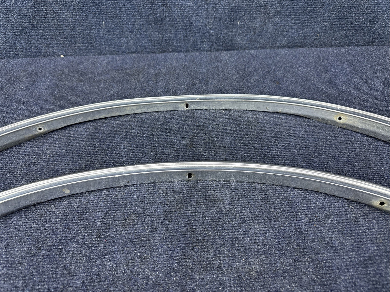 1984-1992 LINCOLN  MARK VII 7 LSC FRONT  Pair LH Rh  Set WHEEL FENDER CHROME OEM