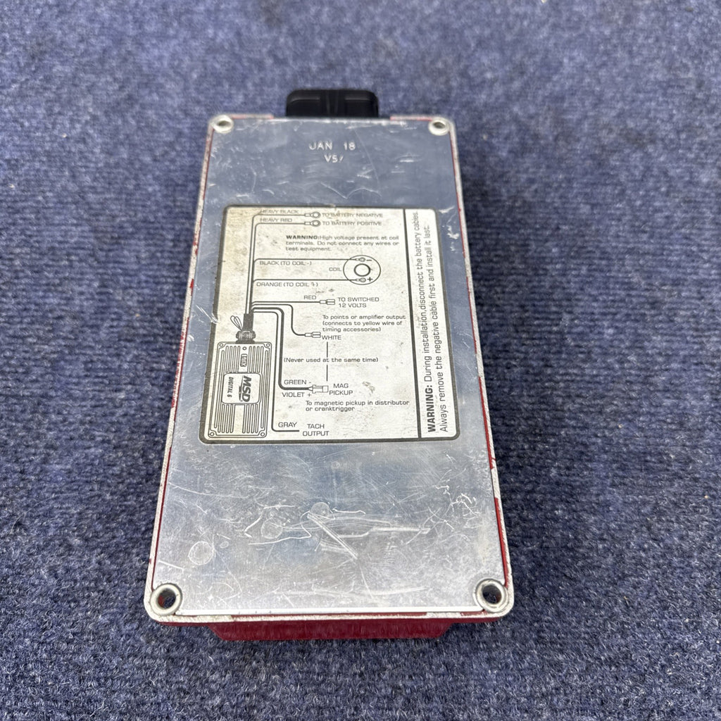 MSD Ignition 6425 Digital 6AL Ignition Control Box W/ Adjustable Rev Limit Red
