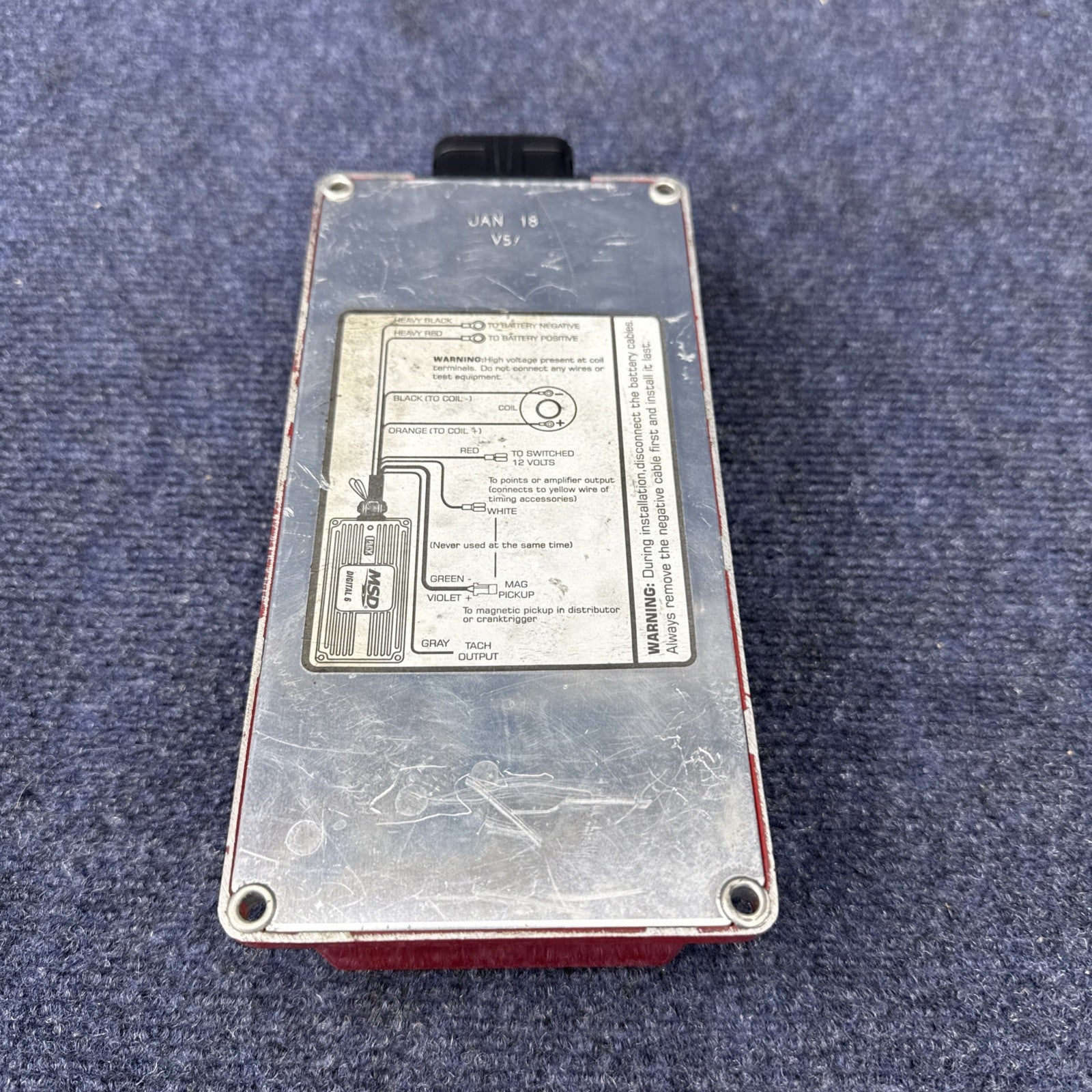 MSD Ignition 6425 Digital 6AL Ignition Control Box W/ Adjustable Rev Limit Red