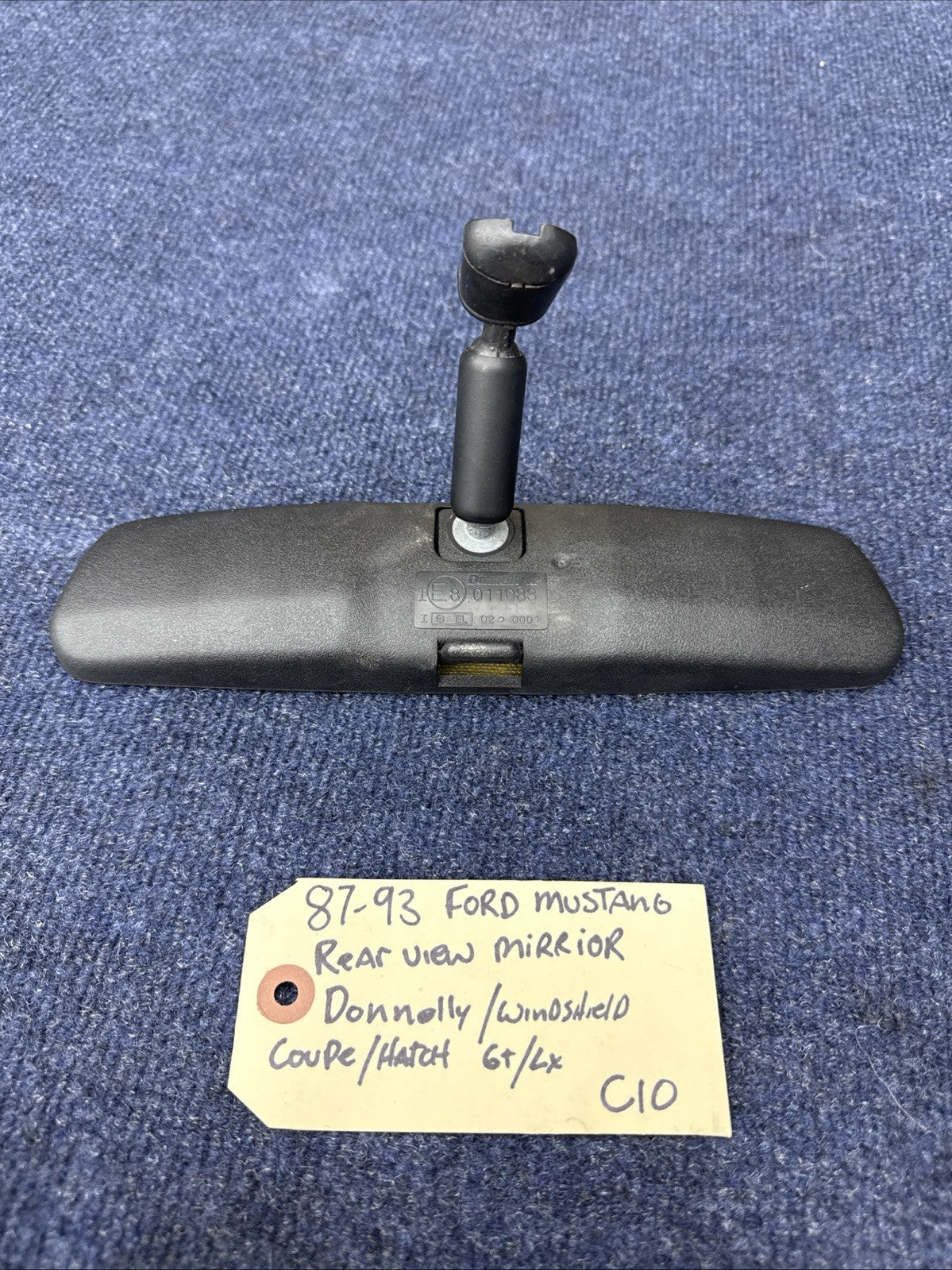 87-93 FORD MUSTANG Coupe Hatch INTERIOR REAR VIEW MIRROR OEM USED LOOK Nice