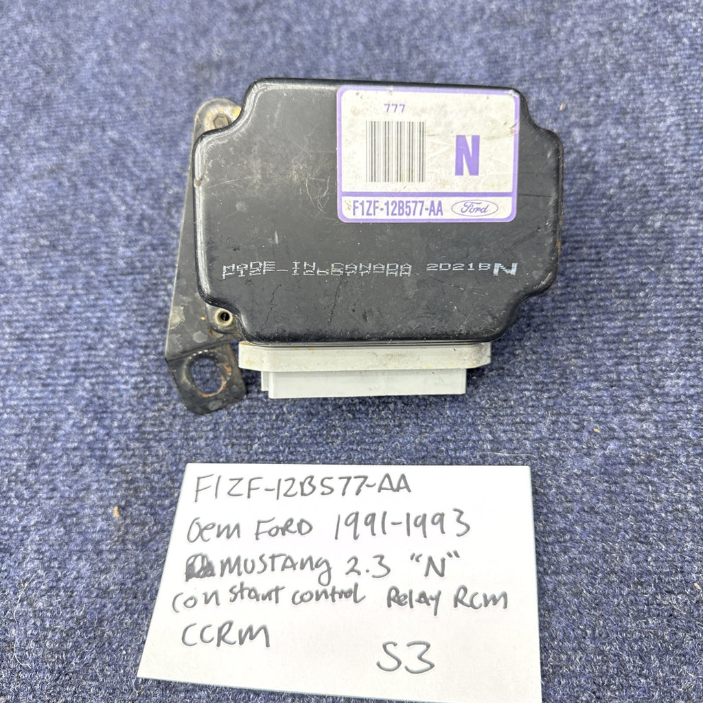1991-93 FORD MUSTANG 2.3L OEM "N" CONSTANT CONTROL RELAY RCM F1ZF-12B577-AA CCRM