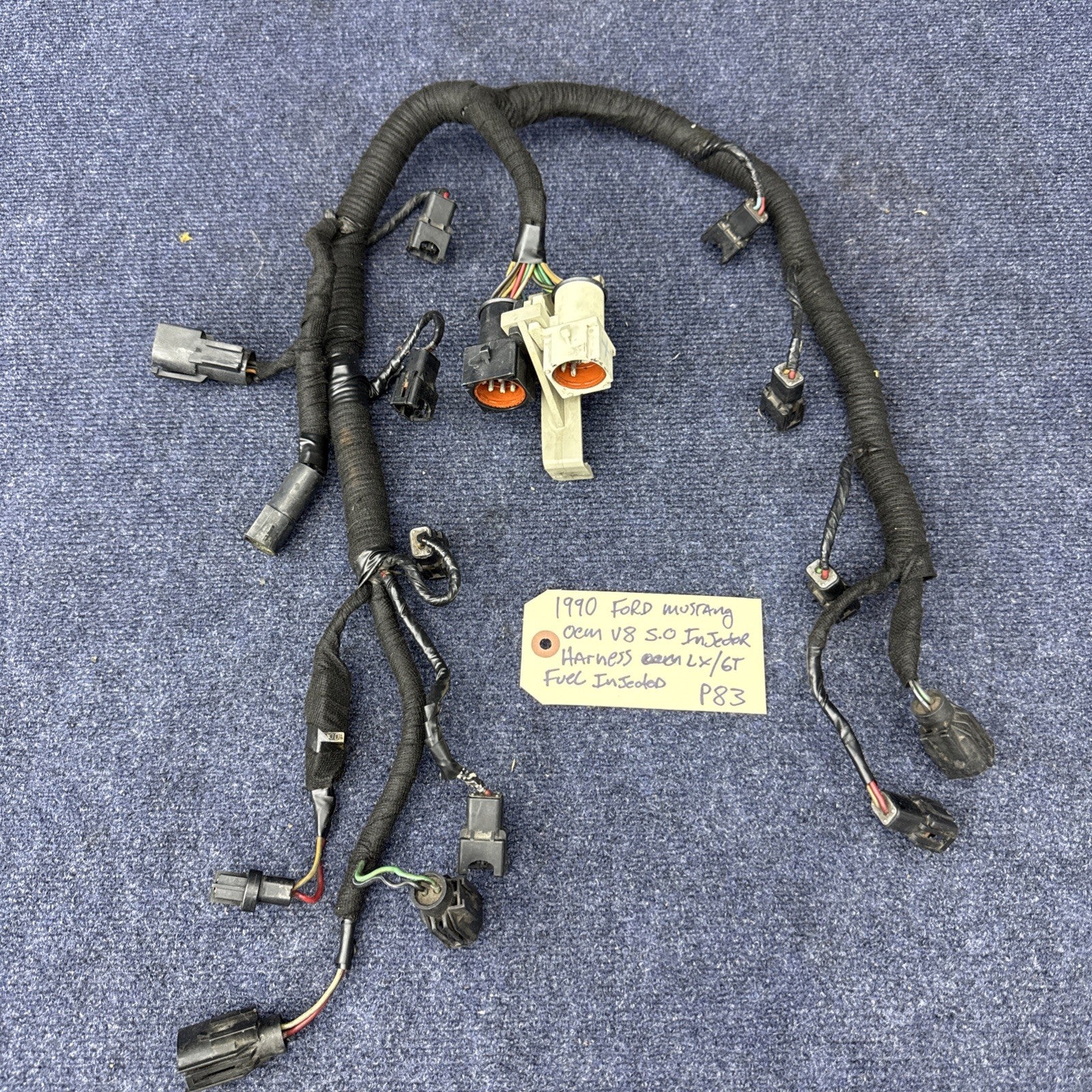 86-87-93 Ford Mustang Fuel Injector Harness Mass Air Speed Density EFI 302 OEM