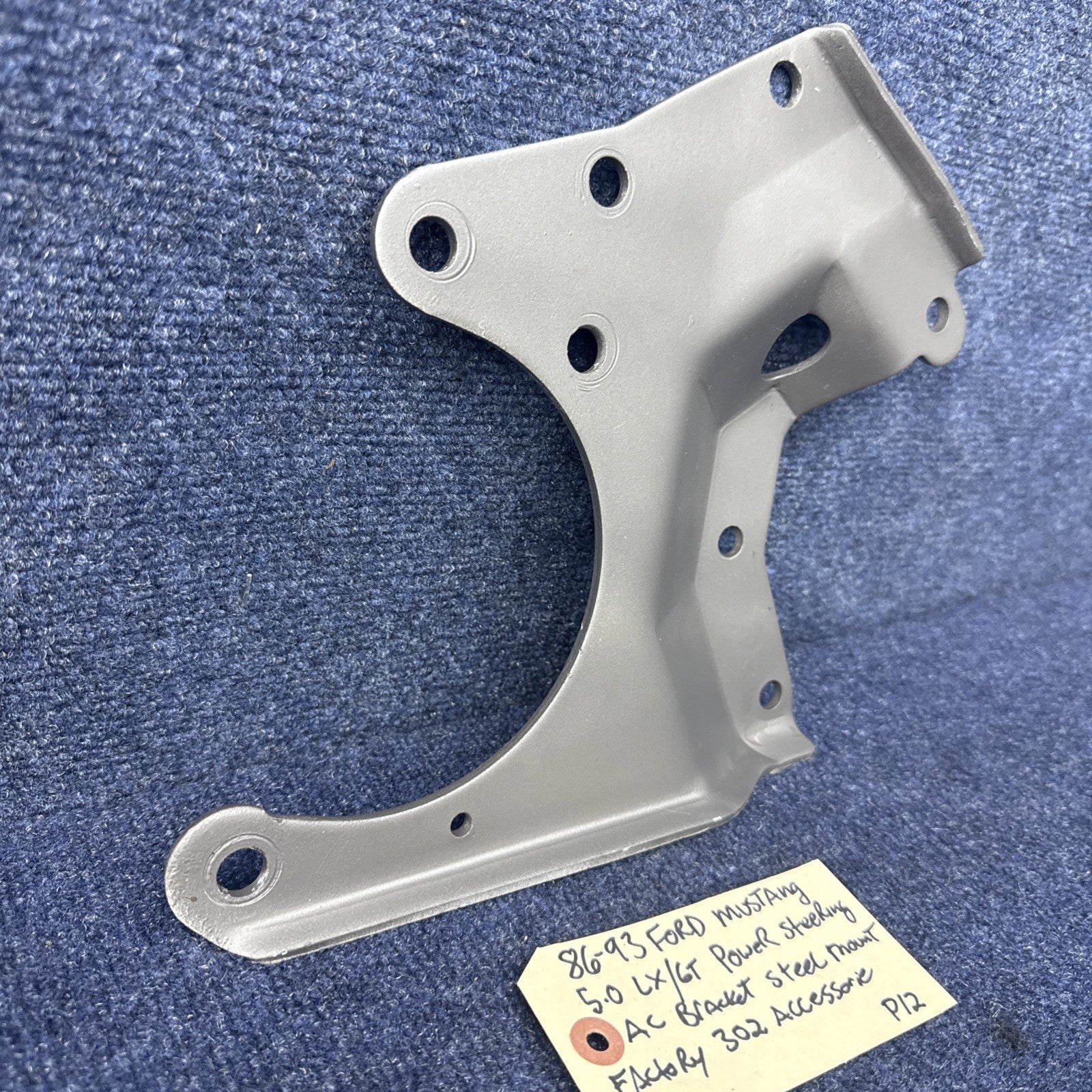 86-93 FORD MUSTANG 5.0 LX GT POWER STEERING AC A/C PUMP STEEL BRACKET MOUNT OEM
