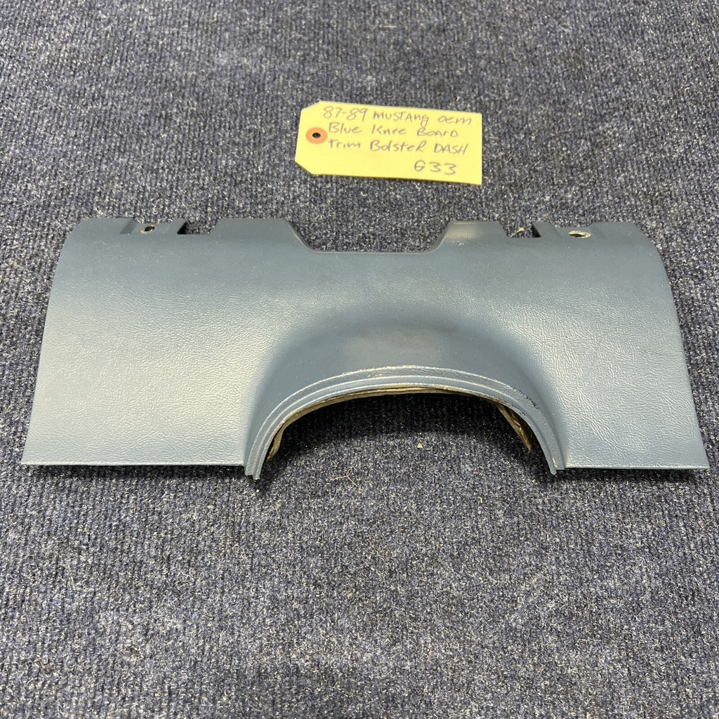 87-89 Ford Fox Body Mustang Dash Trim Knee Panel Steering Column Cover blue OEM