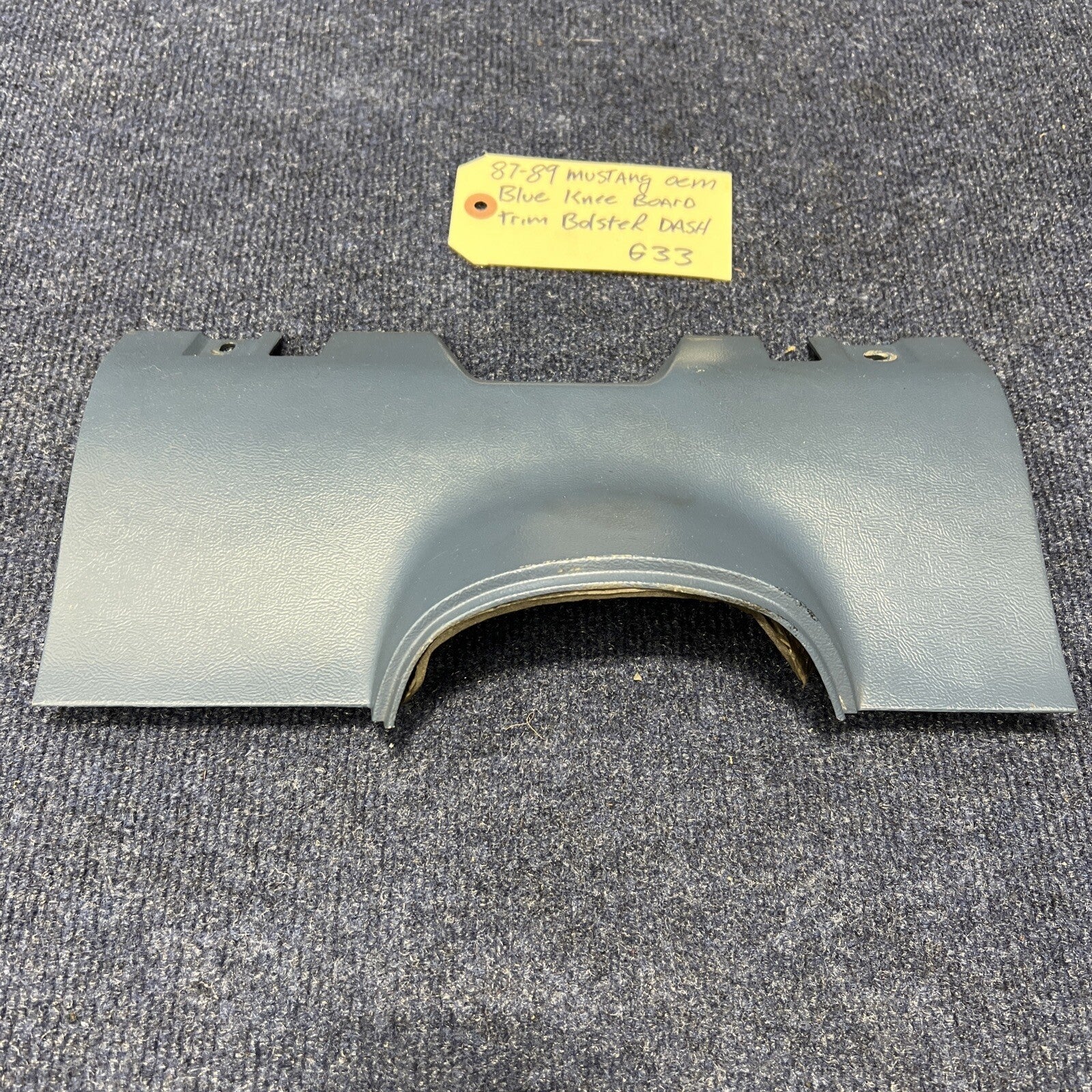 87-89 Ford Fox Body Mustang Dash Trim Knee Panel Steering Column Cover blue OEM