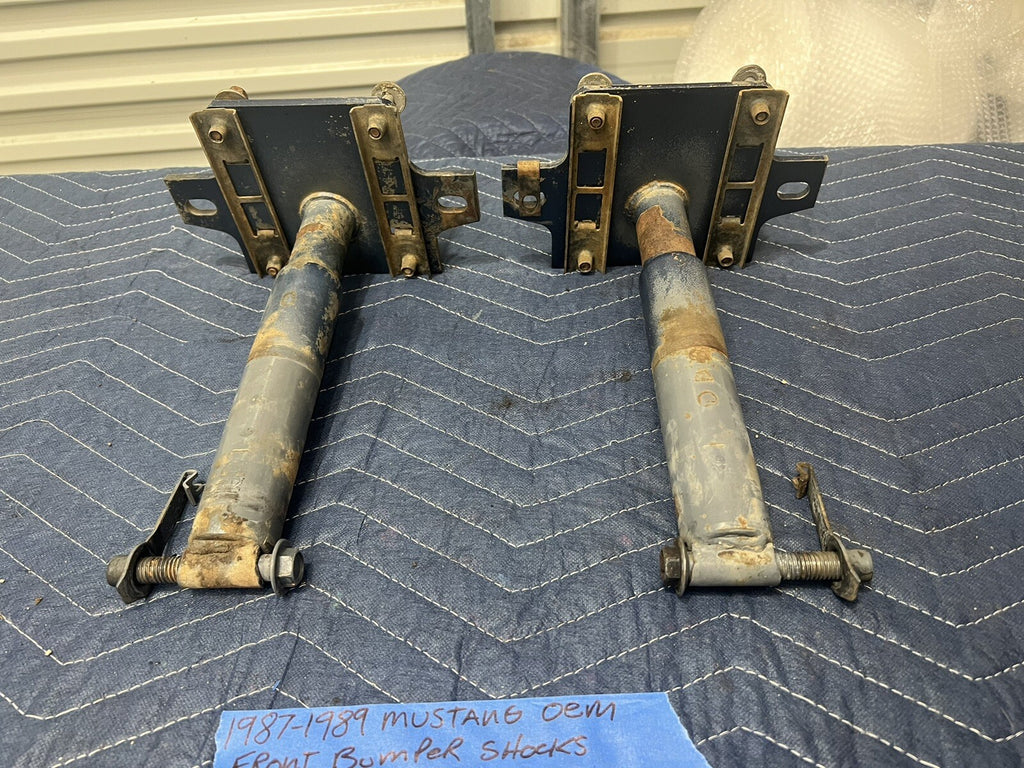 87-89 Ford Mustang Front Bumper Shock Absorbers Impact Crash Core Support  OEM