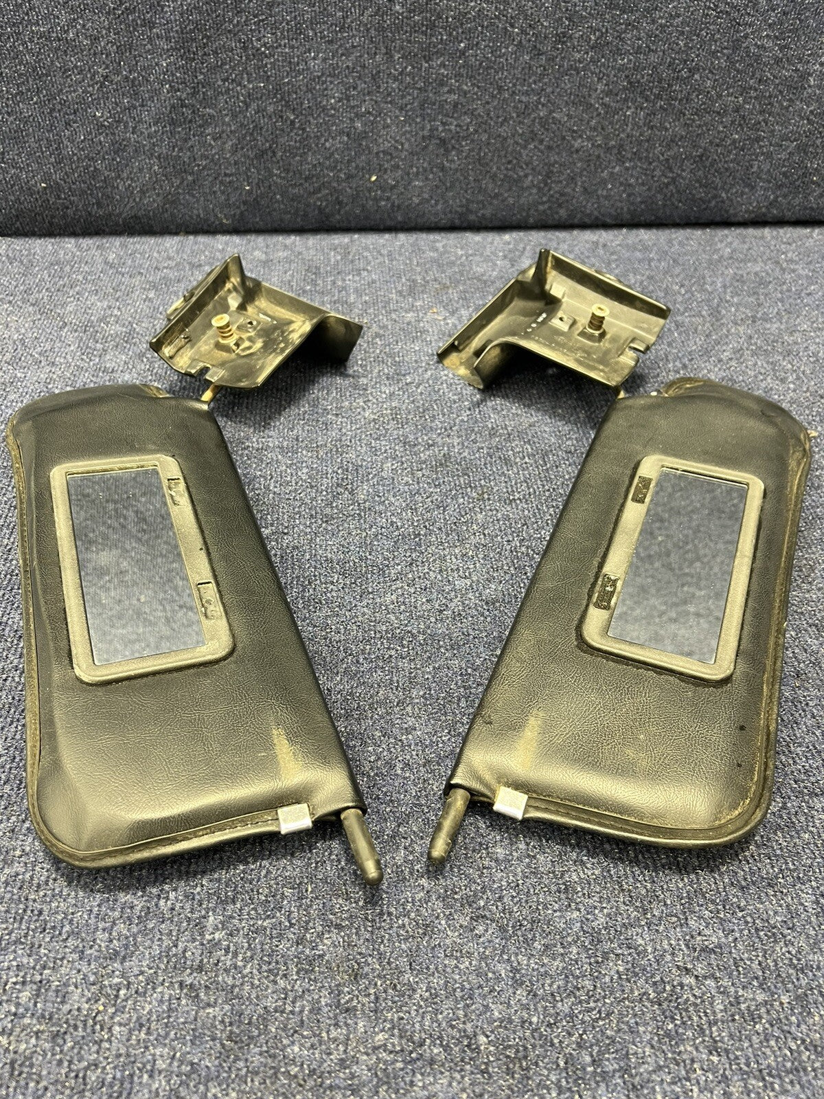 87-93 Ford Mustang Convertible Sun Visors Visor Set Pair Oem Foxbody Black Lx Gt