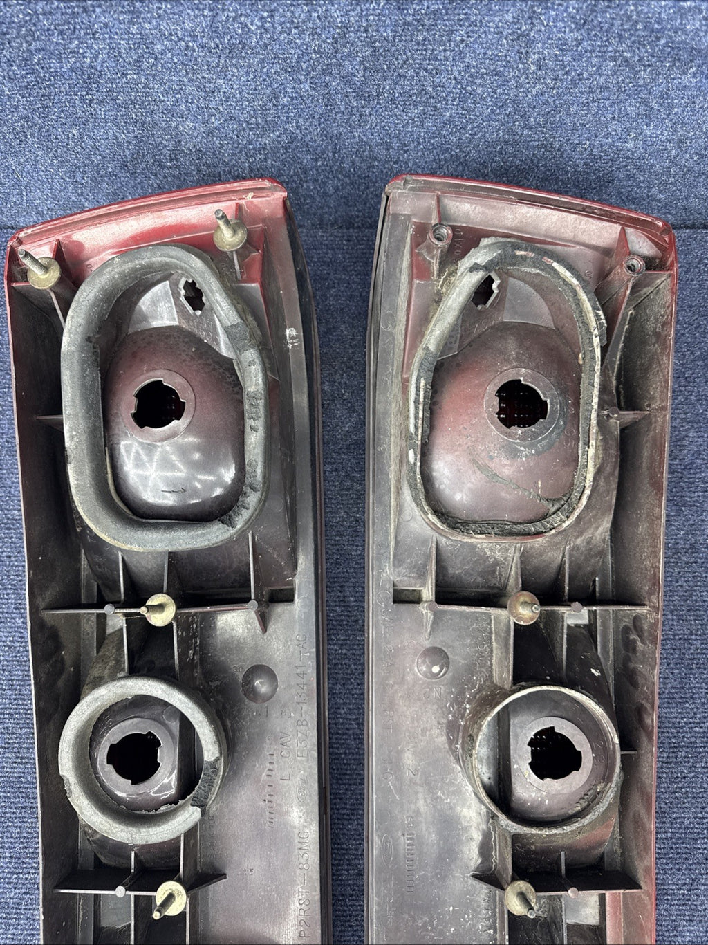 87-93 Ford Mustang GT Tail Light Lens OEM Stock 5.0L LH & Rh Pair Cheese Grader