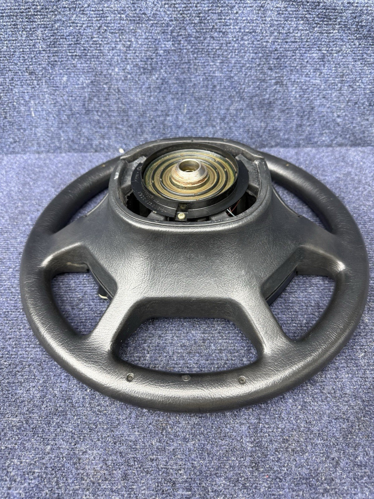GENUINE Ford 1986 Lincoln Black Leather Steering Wheel w/Controls Mark VII Lsc
