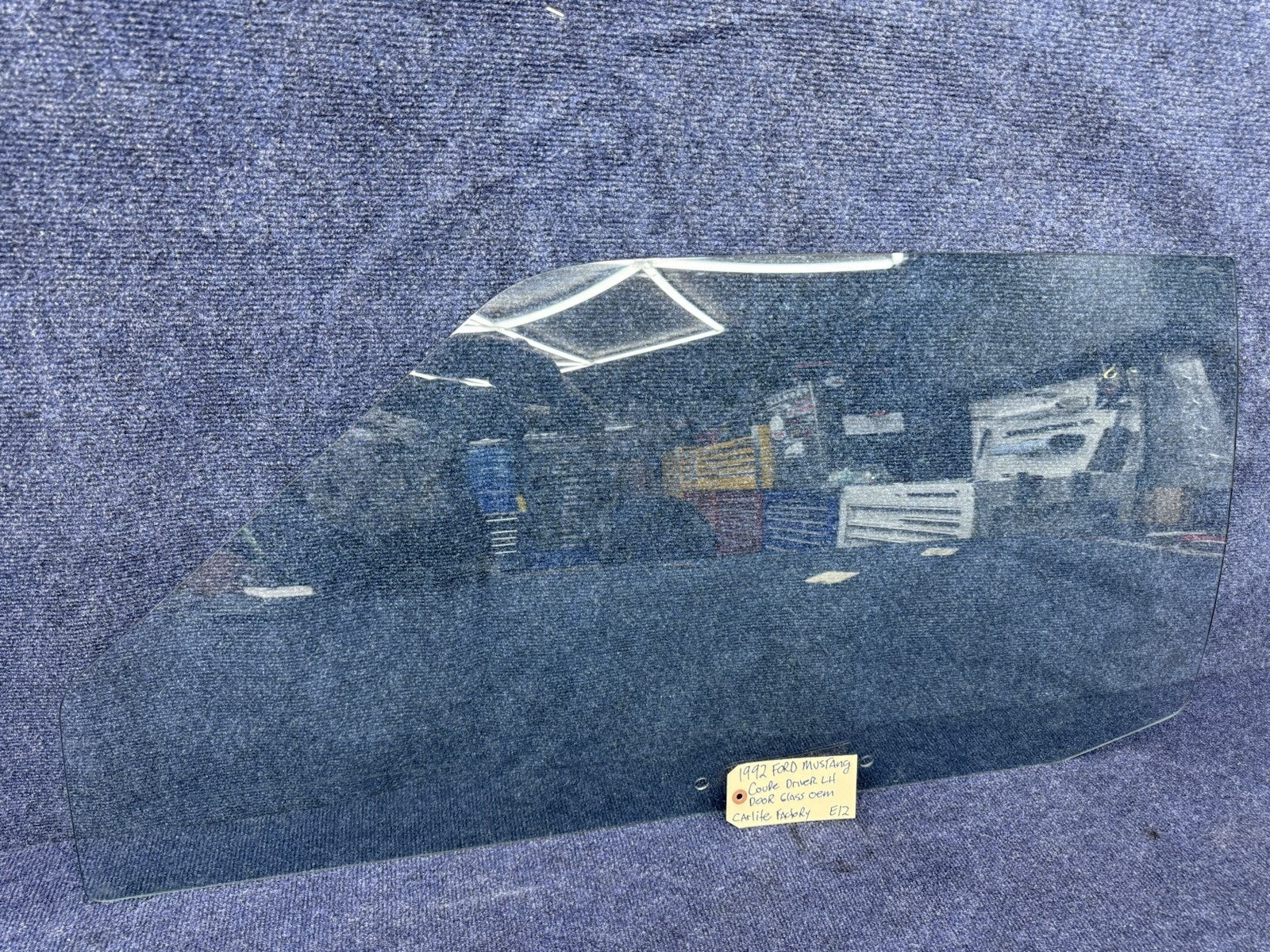 87-93 Ford Mustang Drivers Door Glass Window CARLITE Hatch & Coupe Factory OEM
