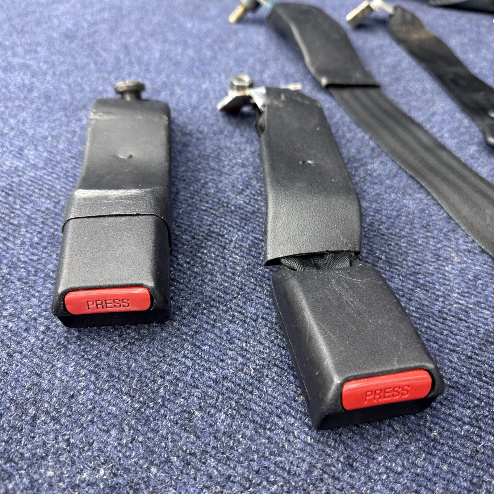 1994 Mustang Svt Cobra Coupe Complete Black Seatbelt Set Front Rear Rh Lh OEM