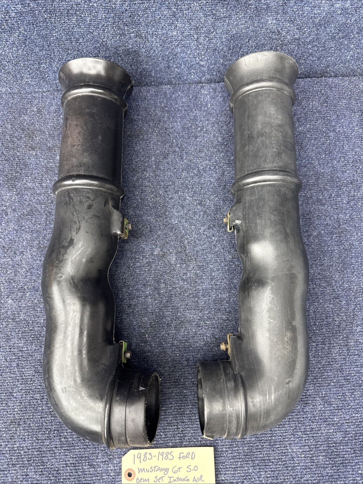 1982 1983 1984 1985 Mustang Gt Dual Snorkel Air Cleaner Ducts Tubes OEM Foxbody