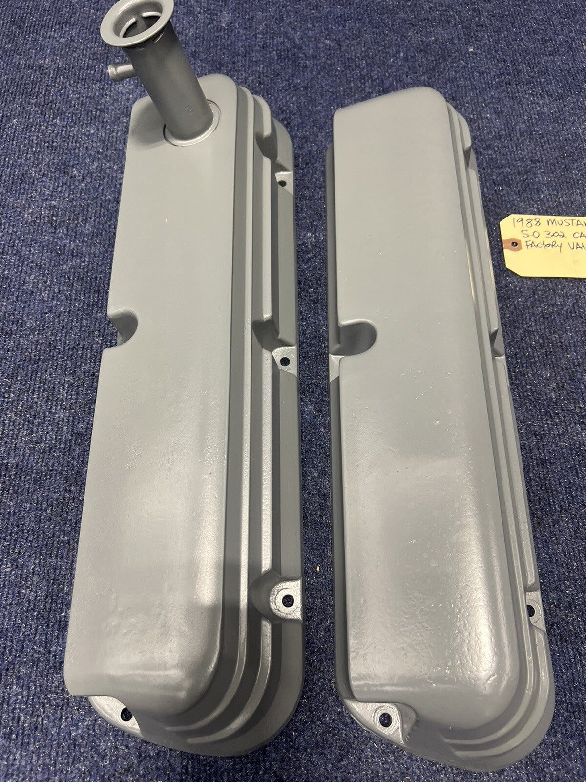 87-93 Ford Mustang Factory Aluminum Valve Covers 5.0L 5.0 302 289 E6ZE-6583-AB