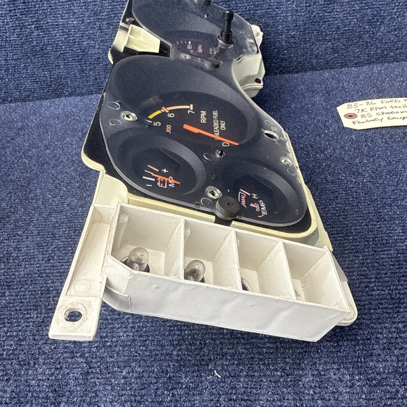 83 84 1985 1986 Ford Mustang Gauge Cluster 7k Tachometer Speedometer Tach OEM Gt
