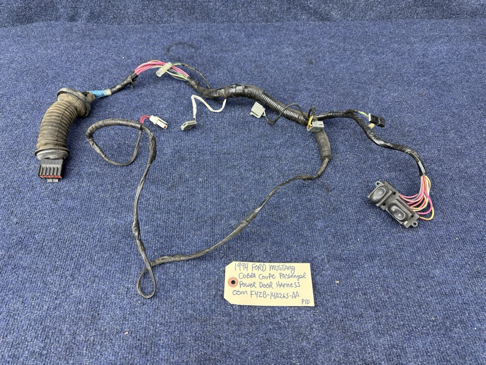 1994 95 FORD MUSTANG RH PASSENGER SIDE POWER DOOR WIRING HARNESS 94 1995 OEM