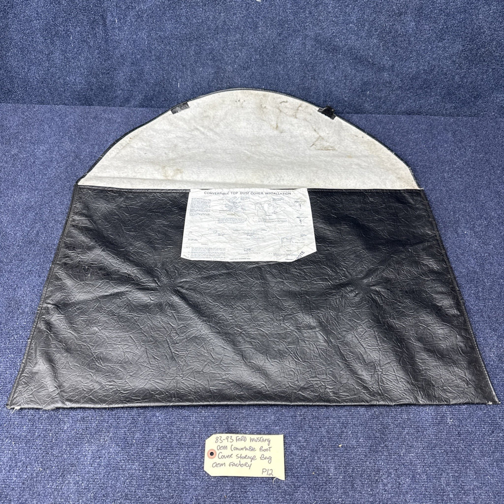 83-93 Ford Mustang 5.0L Convertible Top Boot Cover Storage Bag Oem Factory Fox