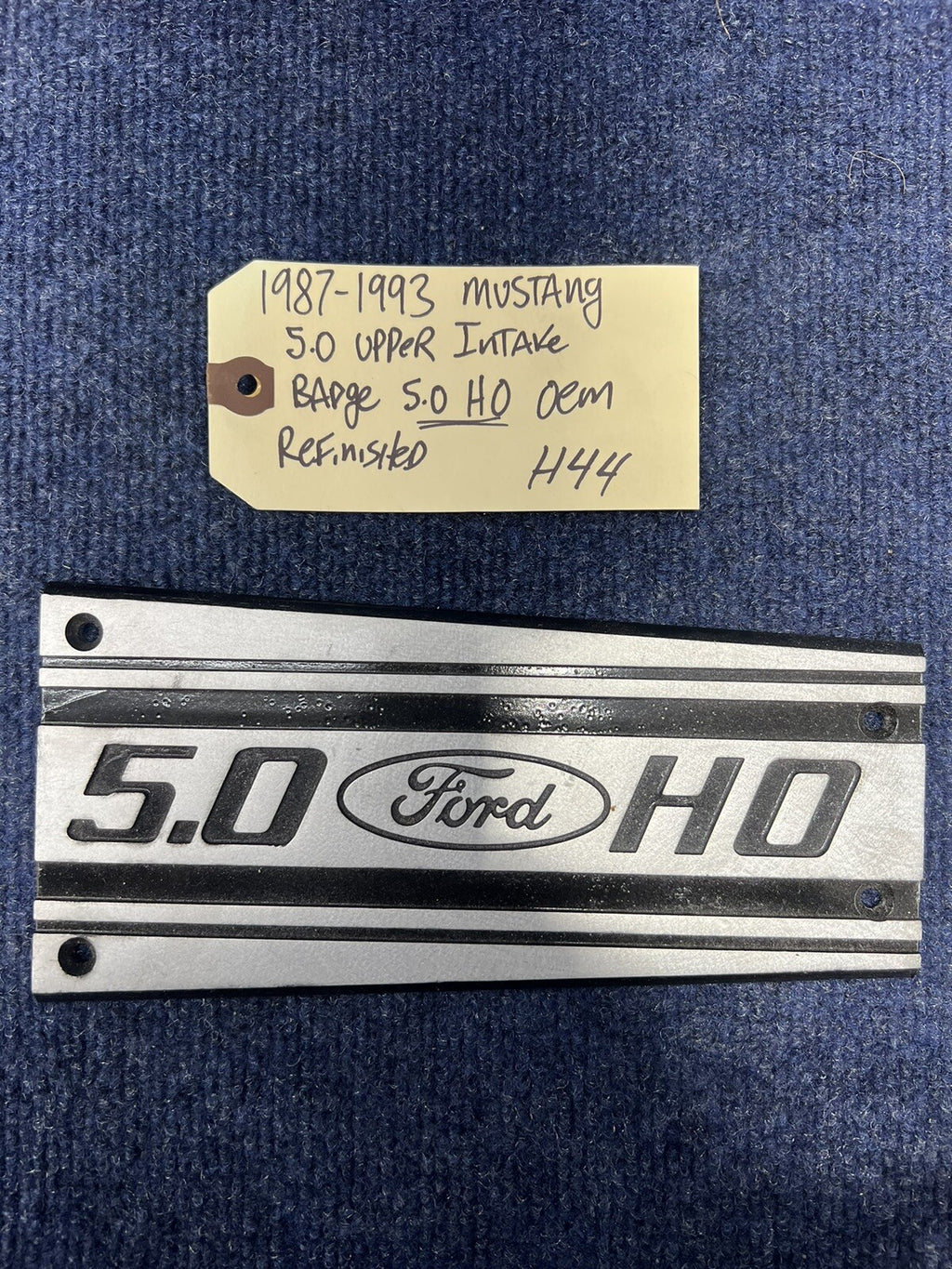 86-87-93 Ford Mustang Factory Upper Intake Manifold Plaque Cover 5.0 V8 OEM GT 