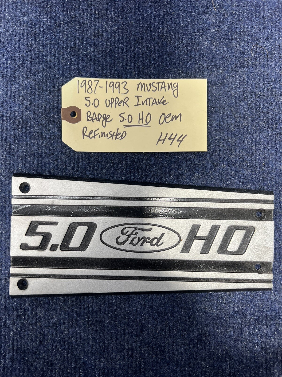 86-87-93 Ford Mustang Factory Upper Intake Manifold Plaque Cover 5.0 V8 OEM GT 