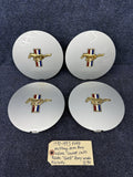 1991-93 FORD MUSTANG CENTER CAPS TRI-BAR PONY WHEELS OEM SET Gold Rare Factory