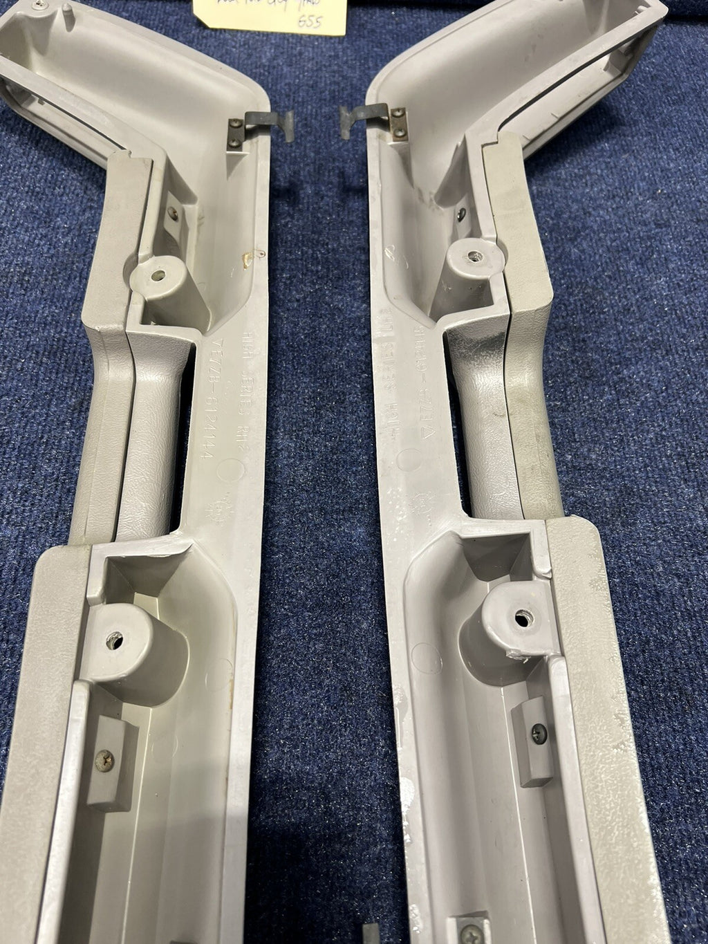 1987-1993 OEM Ford Mustang Grey Front Door Panel Armrests Pull Handle Factory 92