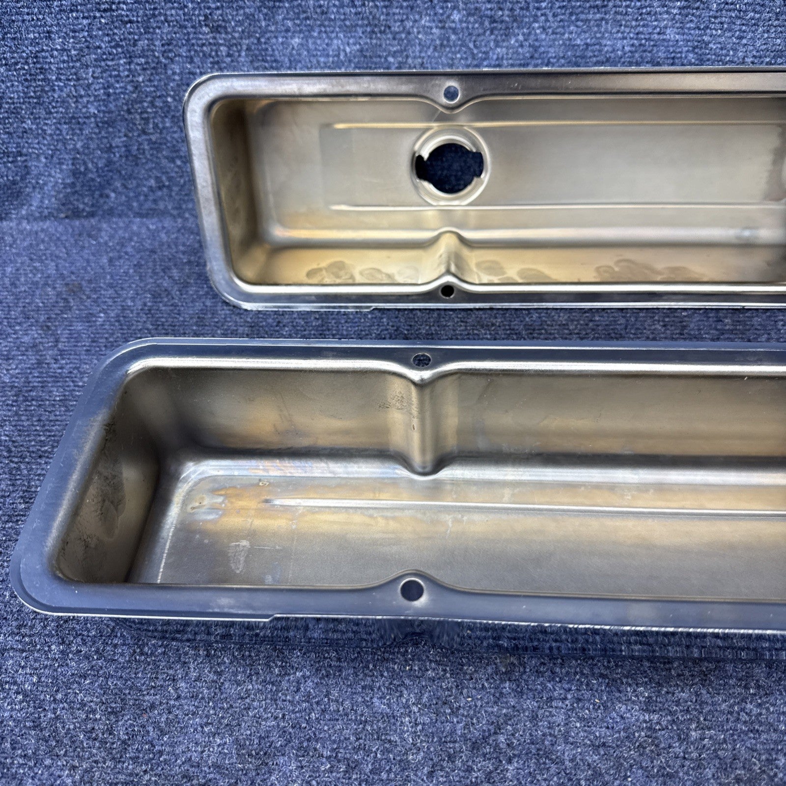 1958-86 CHEVY SMALL BLOCK 283-305-327-350-400 SHORT VALVE COVERS  Chrome Sbc