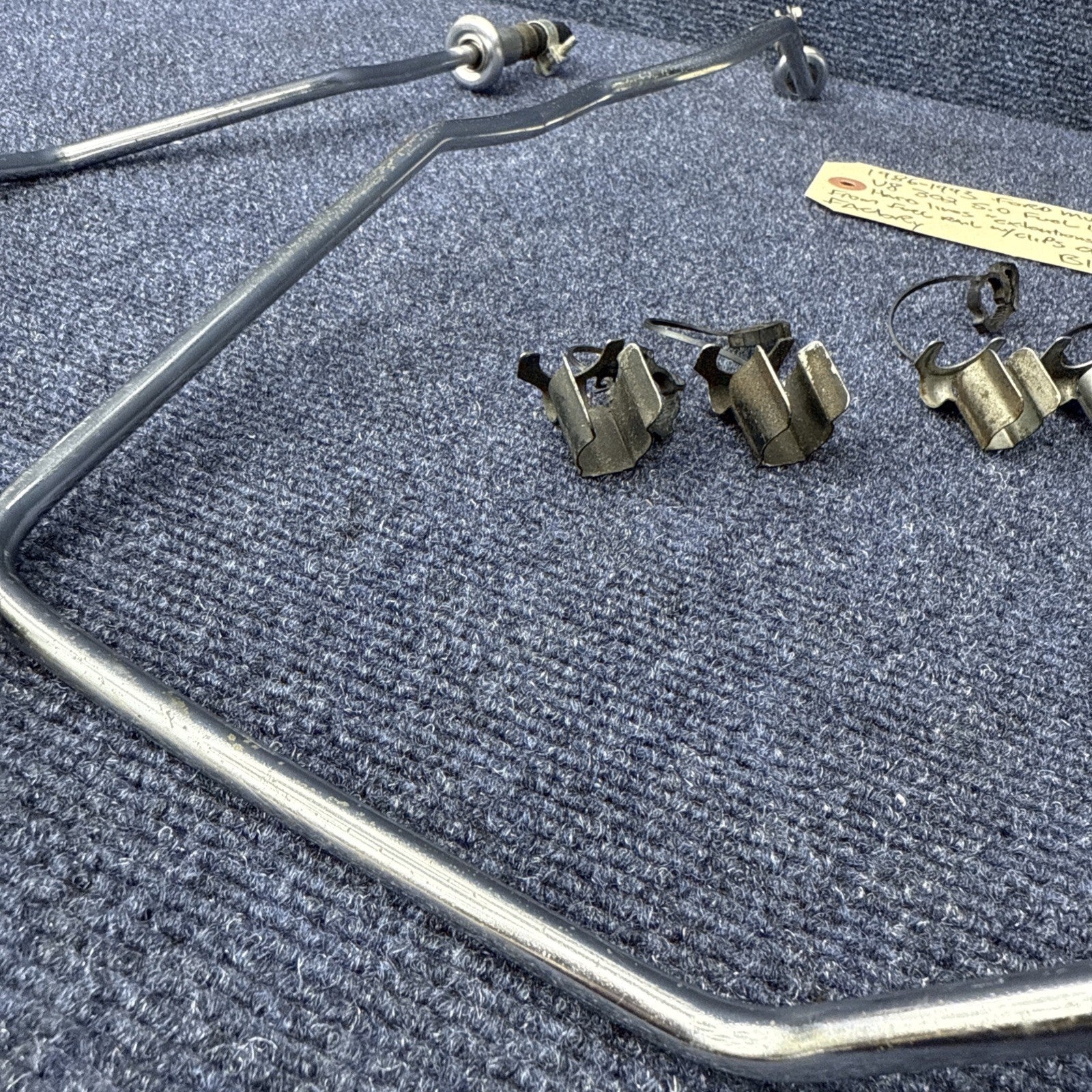 86-93 Ford Mustang 5.0 HO EFI Fuel Rail Extensions & Clips Oem Factory 302 Gt Lx