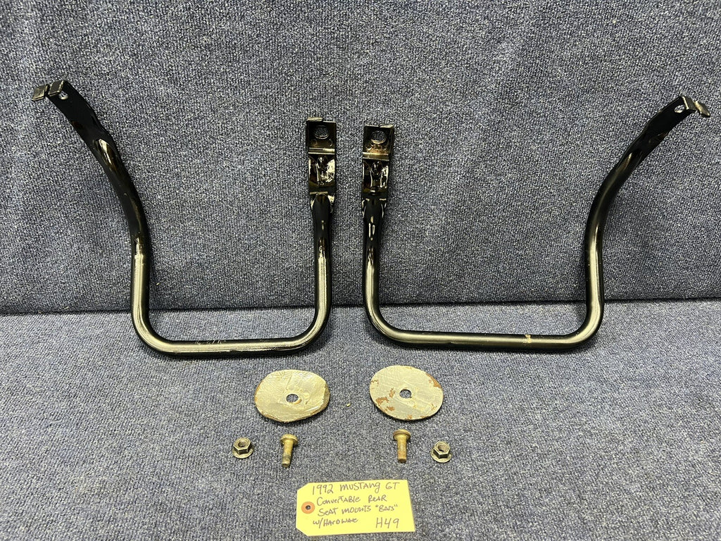 1990-1993 Ford Mustang Rear Seat Mounting Bracket Lower Bottom Cushion Belt Bars