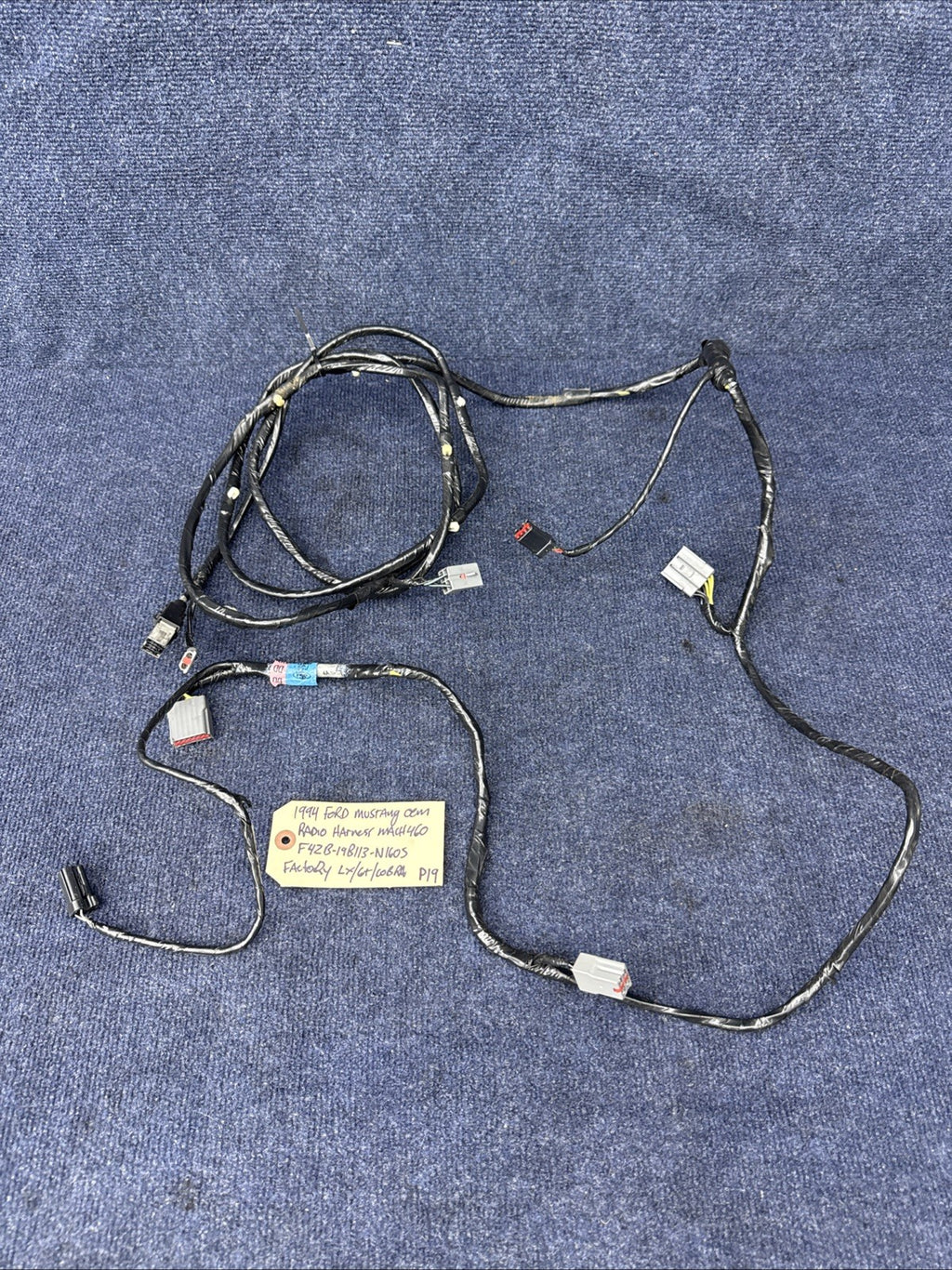 F4ZB-19B113-N160S OEM 94 FORD MUSTANG DASH RADIO PLUG WIRING HARNESS PIGTAIL