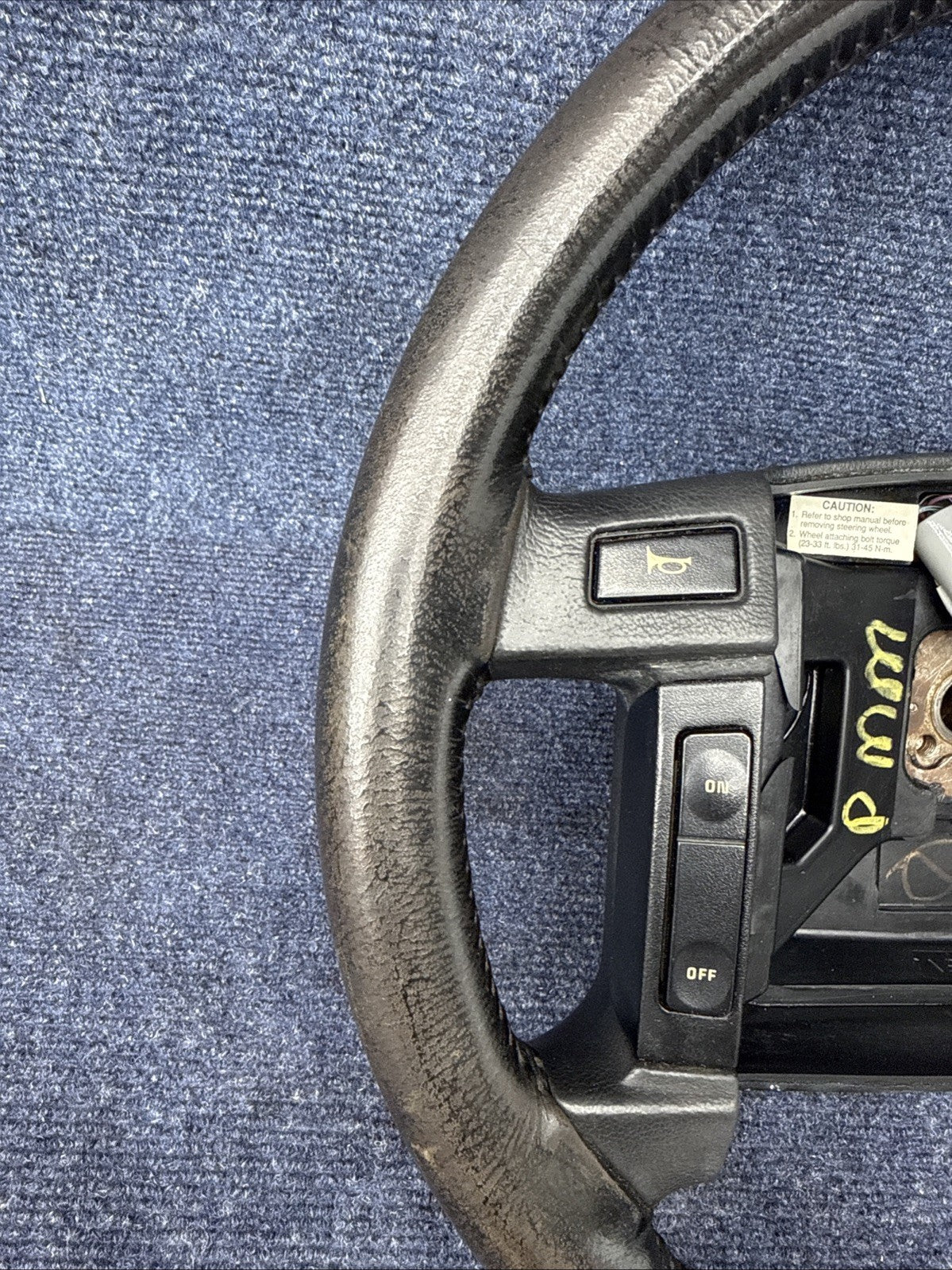 90-93 Ford Mustang Black Steering Wheel Leather  Factory OEM Coupe Hatch Stock