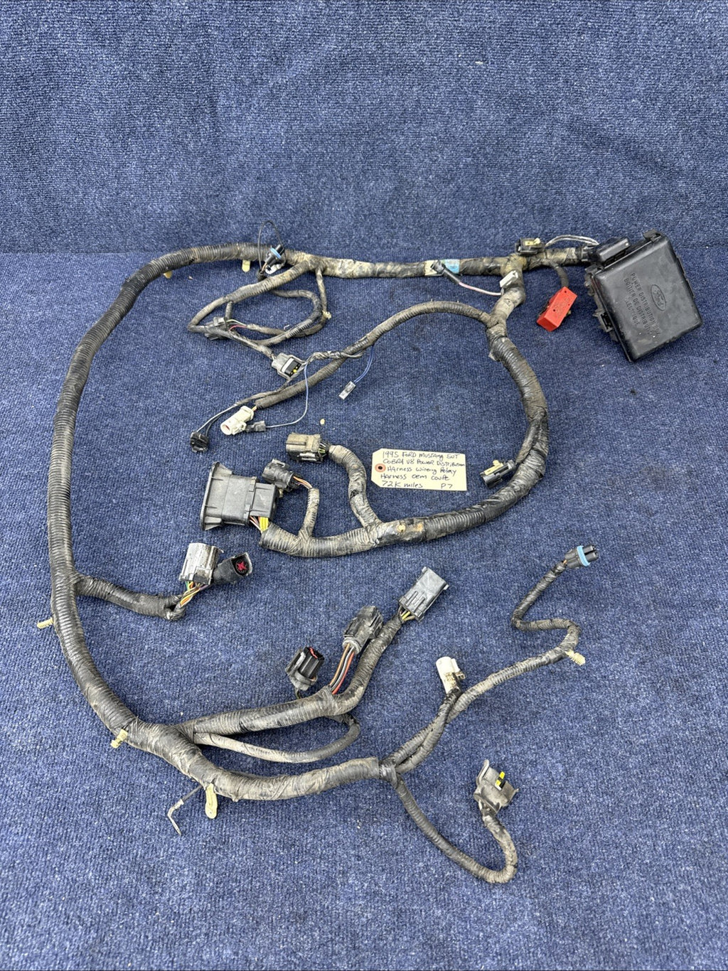 1994 1995 Ford Mustang Cobra 5.0 302 V8 Power Distribution Wiring Relay Harness